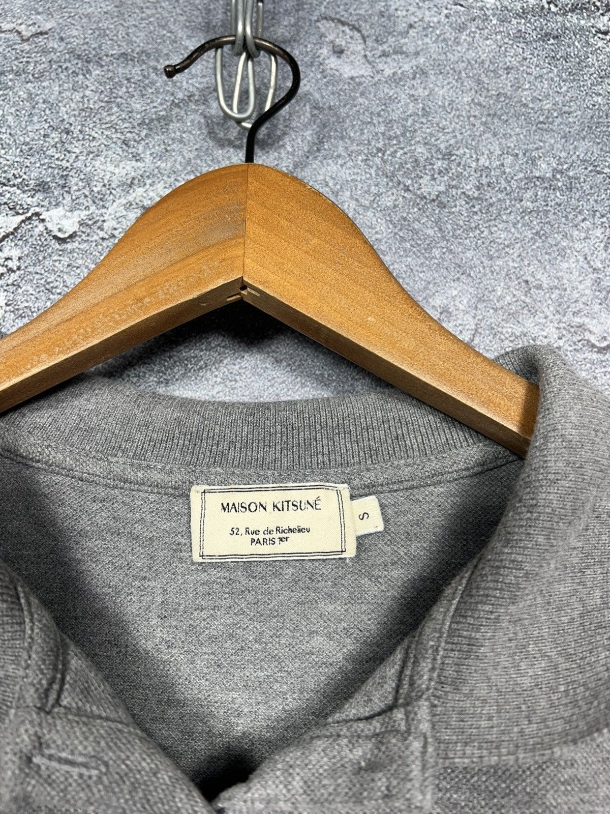 Maison Kitsune Maison Kitsune Classic Gray Polo Size S Size S / US 4 / IT 40 - 5 Thumbnail