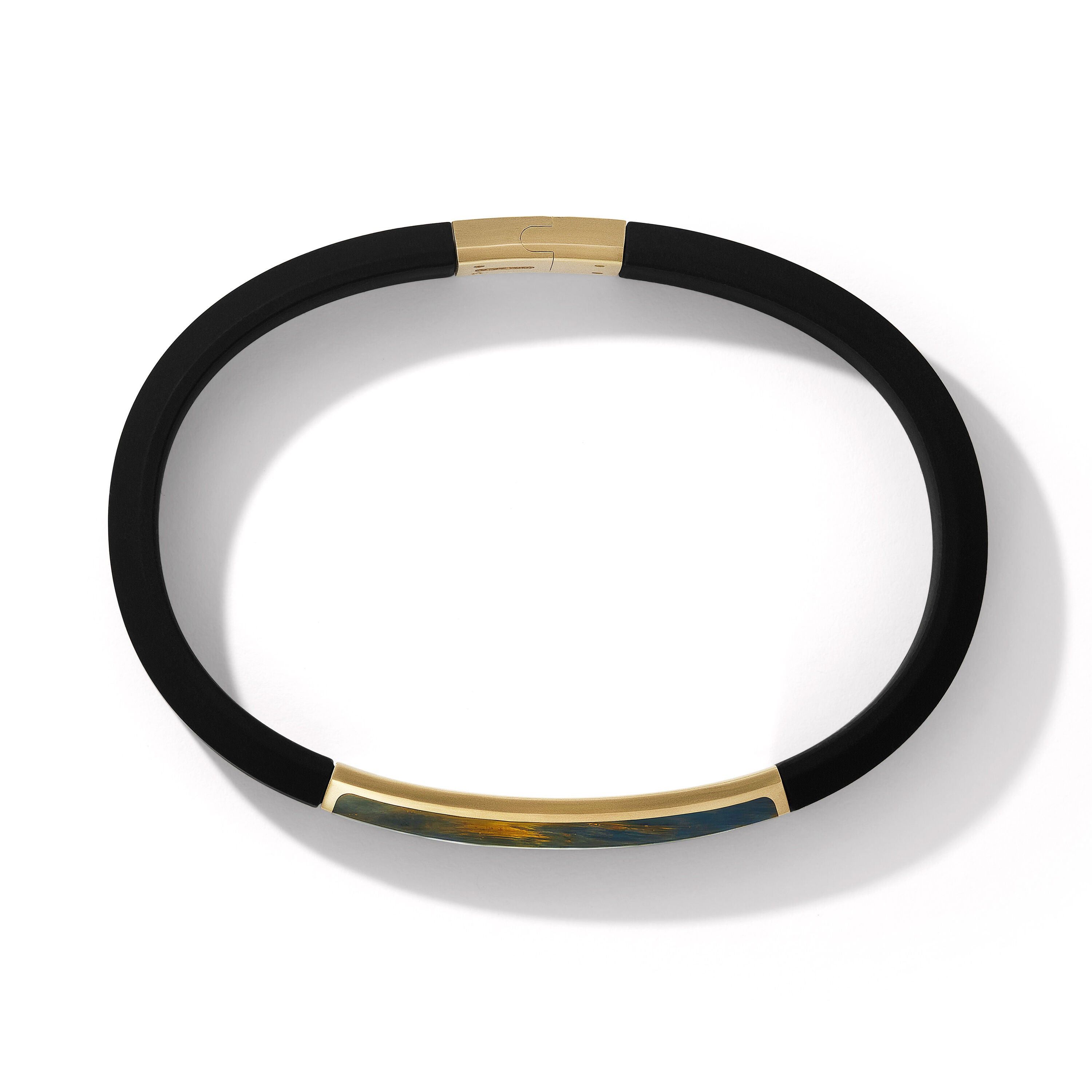 David Yurman oc11z1025 Bracelet in Black Rubber and 18K Yellow Gold Size ONE SIZE - 2 Thumbnail