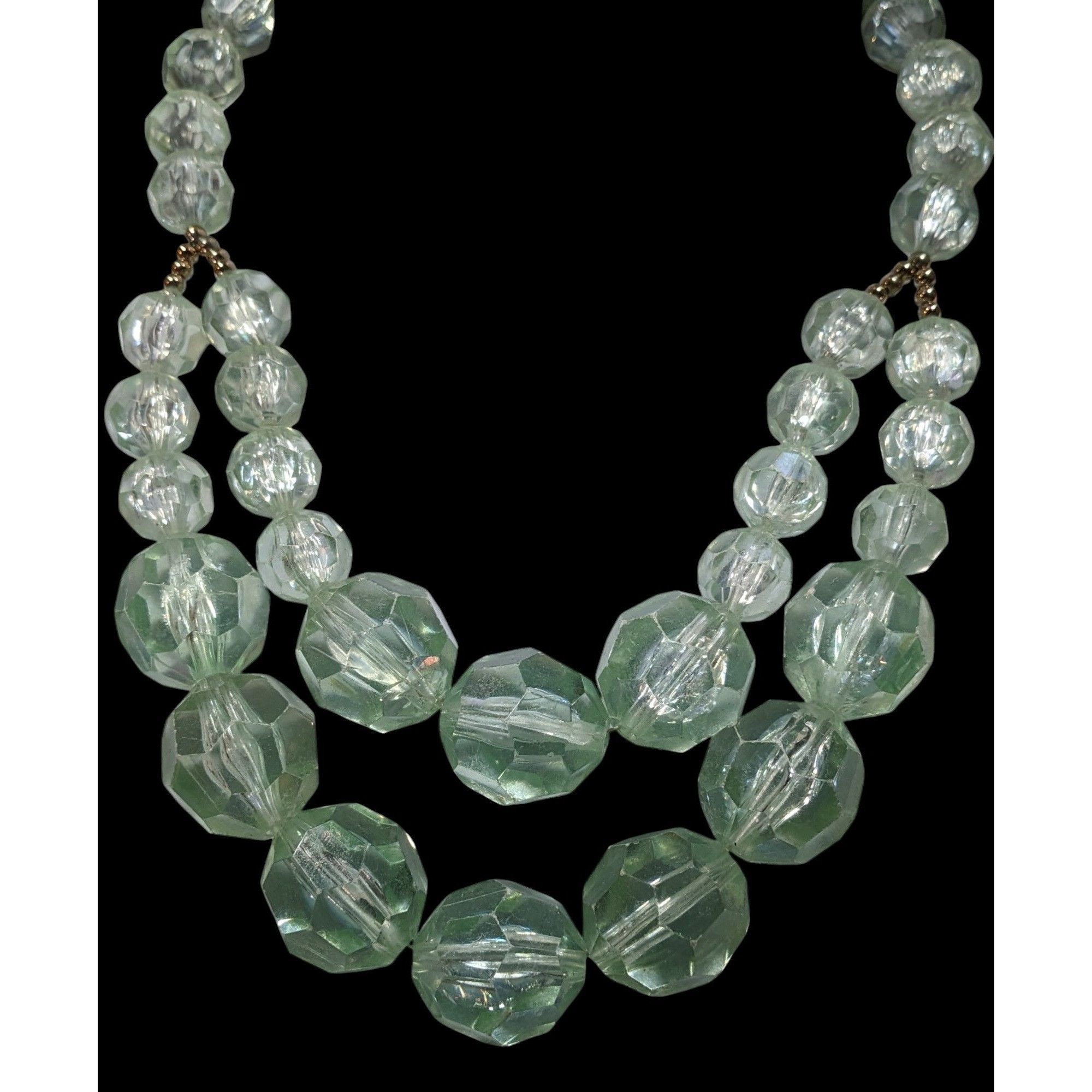 Other Vintage Chunky Translucent Mint Beaded Layered Necklace Size ONE SIZE - 4 Thumbnail