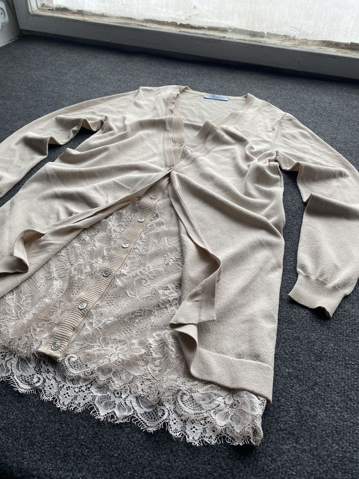 Blumarine 🔥Blumarine Unique Sweater Dress Beige wom sexy rare m sz Size M / US 6-8 / IT 42-44 - 2 Thumbnail