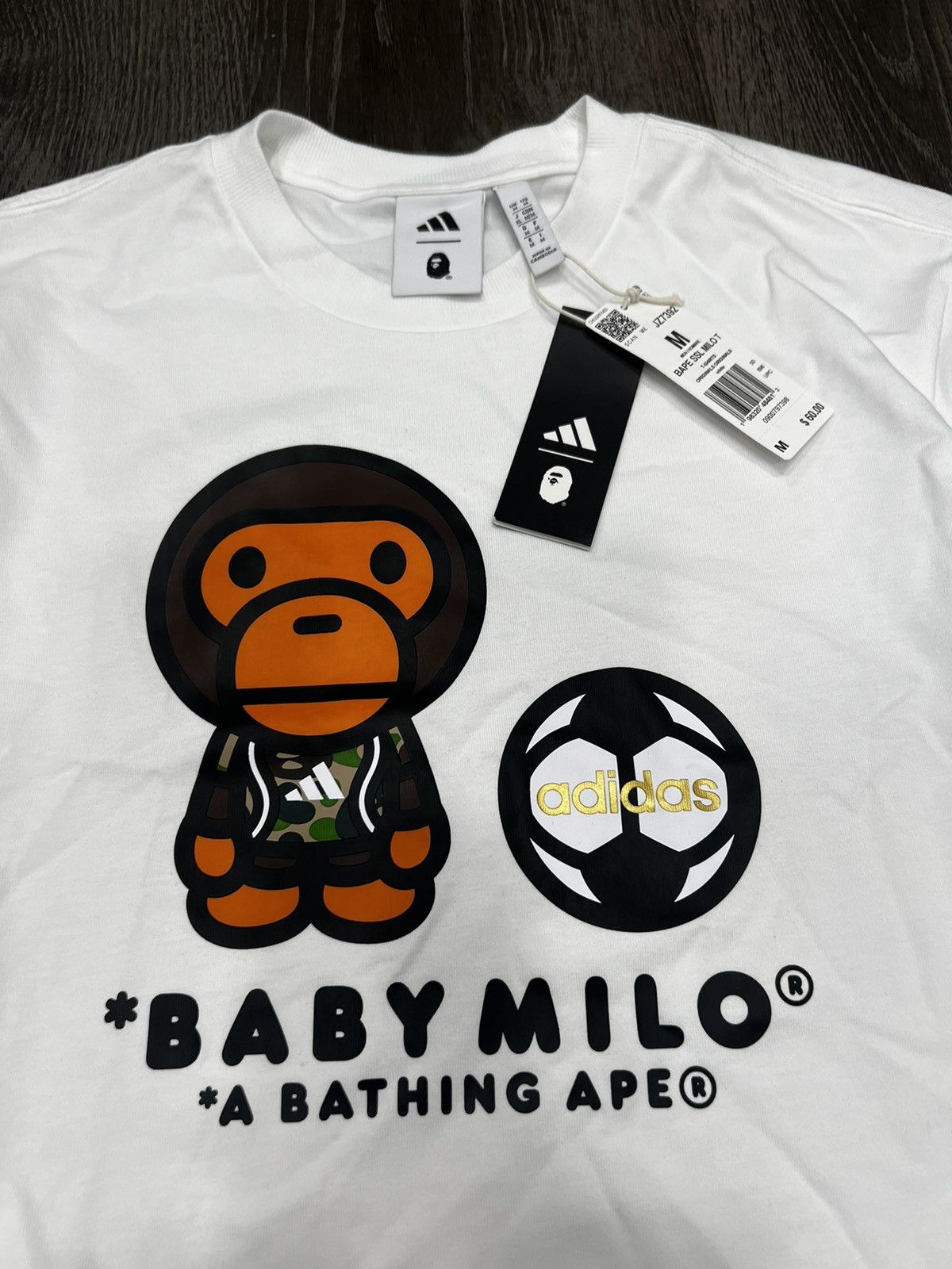 Adidas × Bape Adidas x Bape SSL Milo Tee Sz XL NEW w Tags! Size US XL / EU 56 / 4 - 2 Thumbnail