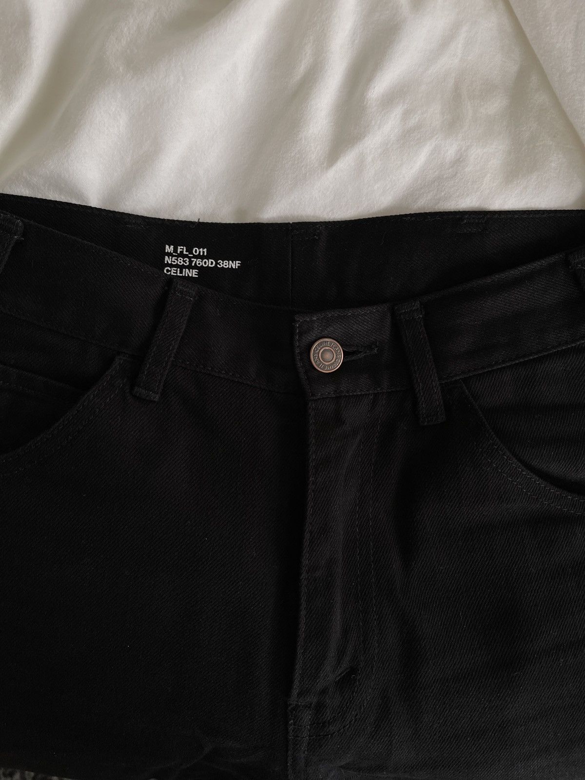 Celine × Hedi Slimane Dylan Flare Jeans in Pure Black Size US 27 - 4 Thumbnail