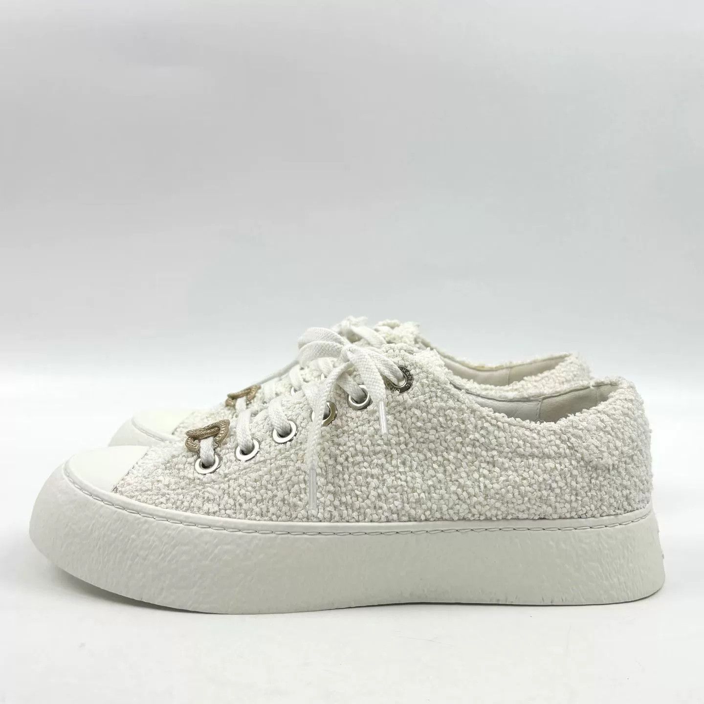 Chanel Chanel 2025 New White Plush Casual Shoes Size US 8 / IT 38 - 1 Thumbnail