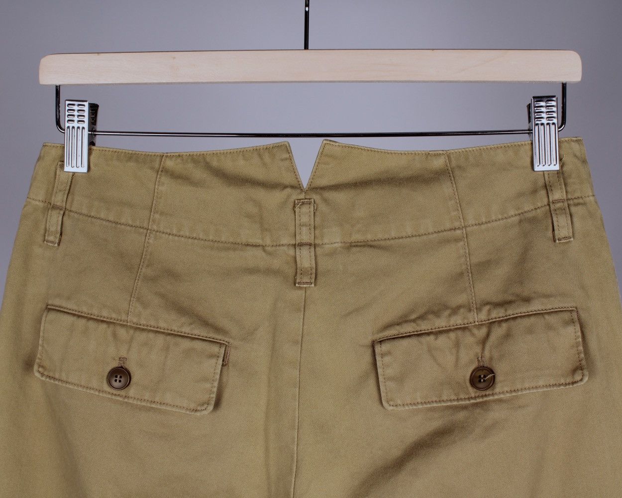 Designer × Golden Goose GOLDEN GOOSE Oversized Olive Khaki Cotton Chino Pants Size US 31 - 6 Thumbnail