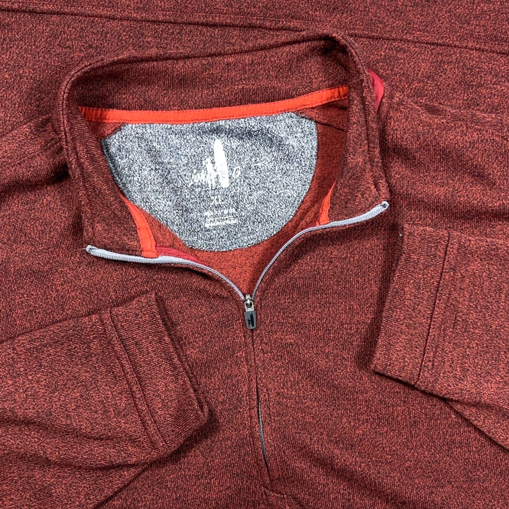 johnnie-O Johnnie-O Sweater Men XL Orange Pullover Quarter Zip Performance Wicking Adult Size US XL / EU 56 / 4 - 2 Thumbnail