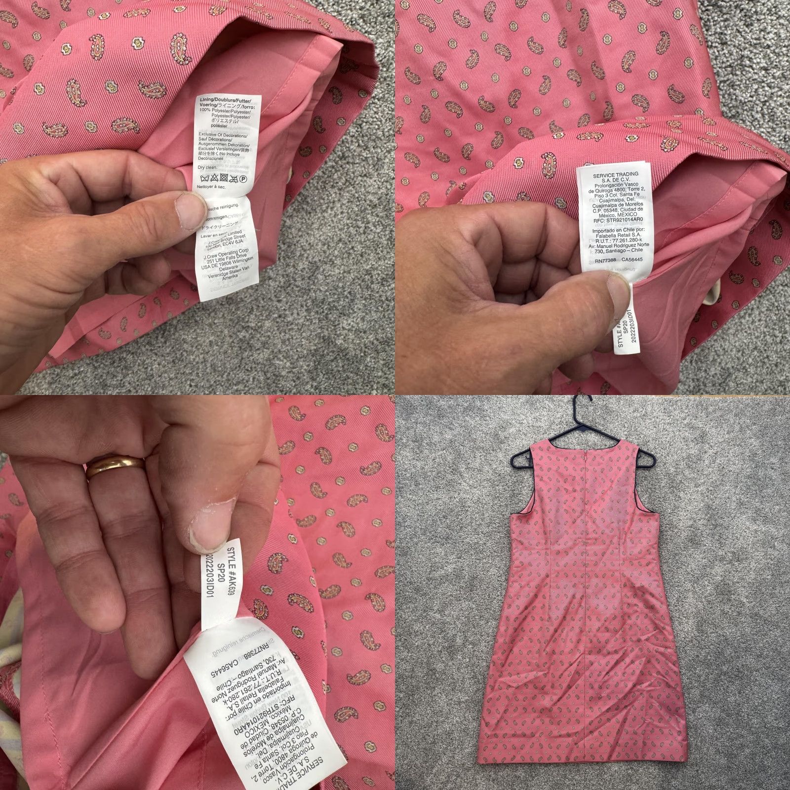 J.Crew J.CREW Dress Womens 6 Pink Paisley Print Sleeveless Sheath Re-Imagined Lined Dress Size M / US 6-8 / IT 42-44 - 8 Thumbnail
