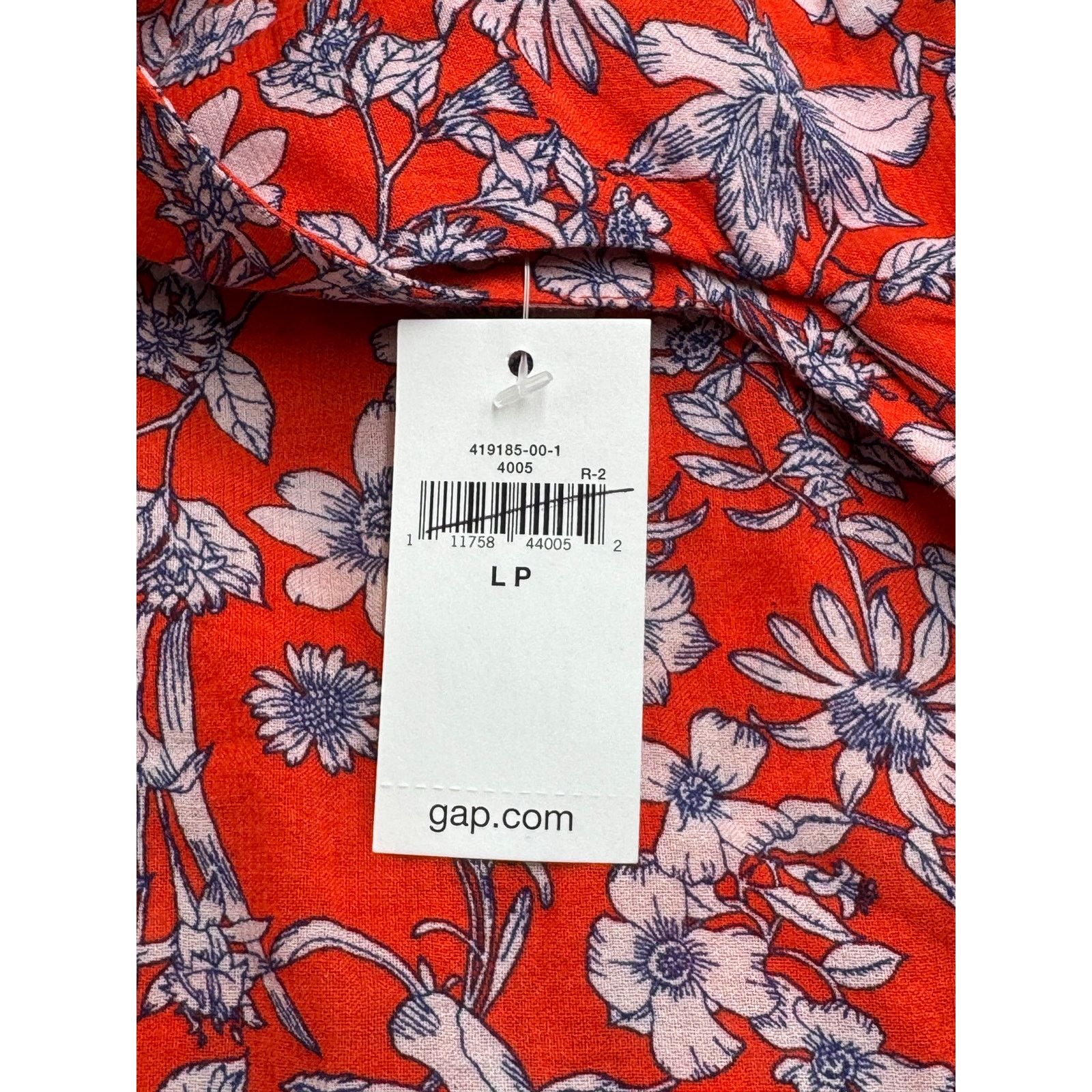 Gap GAP Blouson Sleeve Square Neck Blouse Red Large Petite Size L / US 10 / IT 46 - 9 Thumbnail