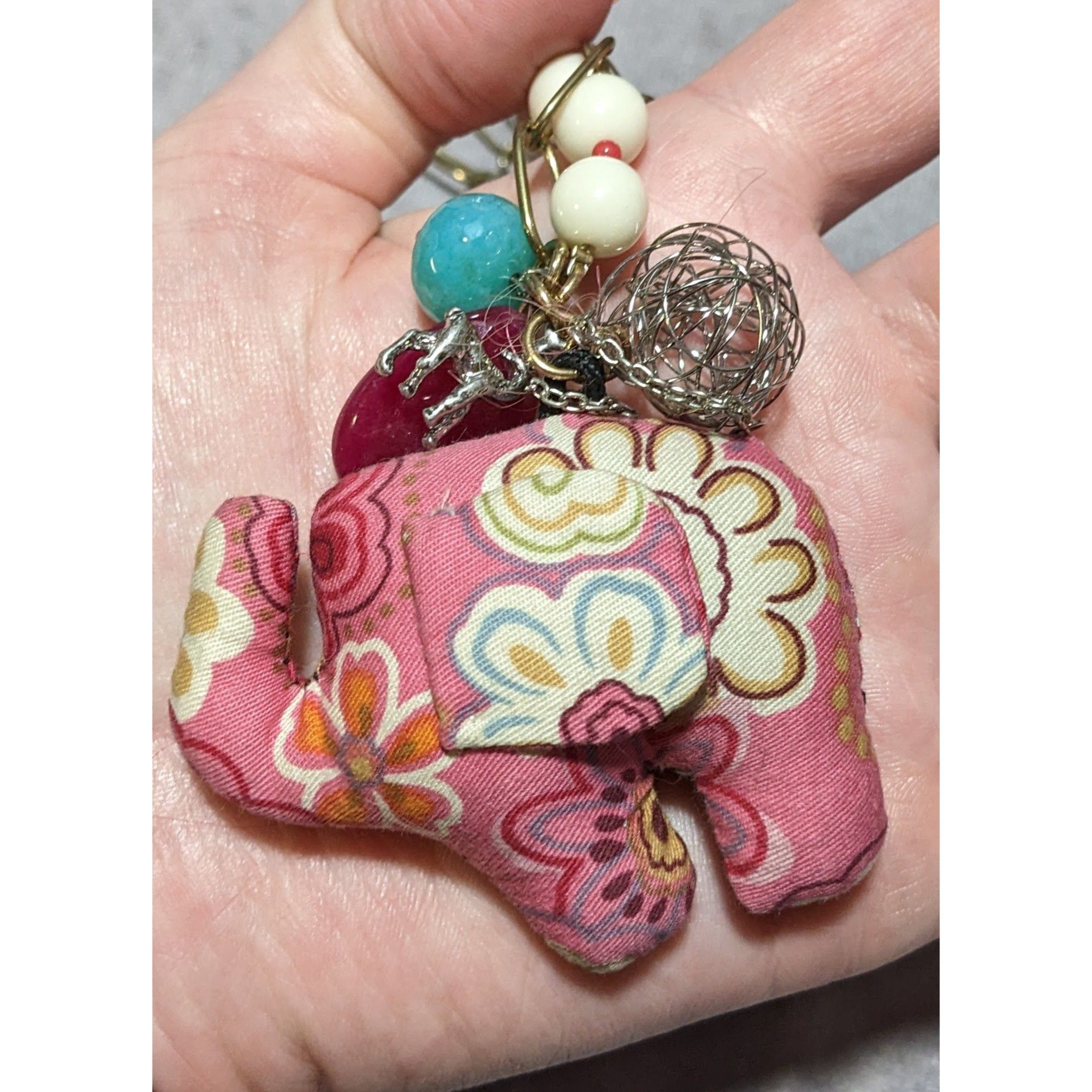 Other Cottagecore Pink Plush Elephant Necklace Size ONE SIZE - 14 Thumbnail