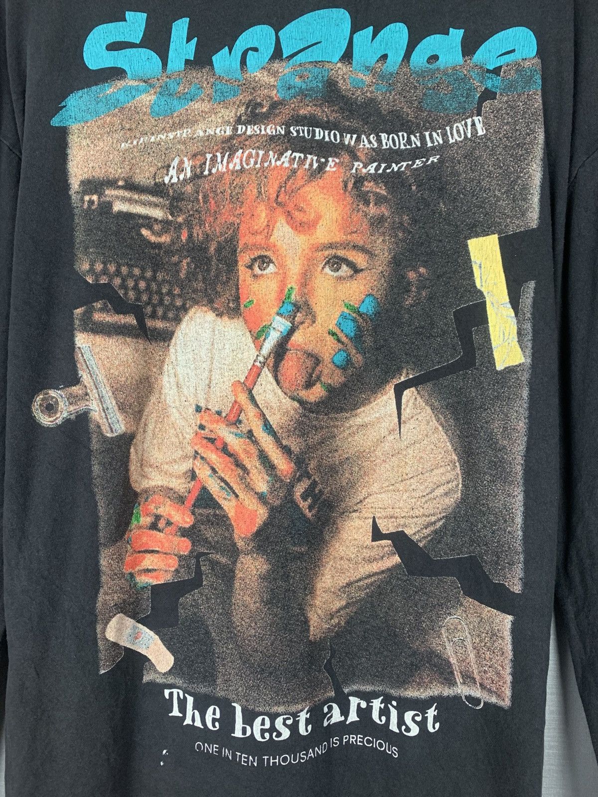 Vintage Strange - The Last Artist Overprint shirt Size US L / EU 52-54 / 3 - 2 Thumbnail