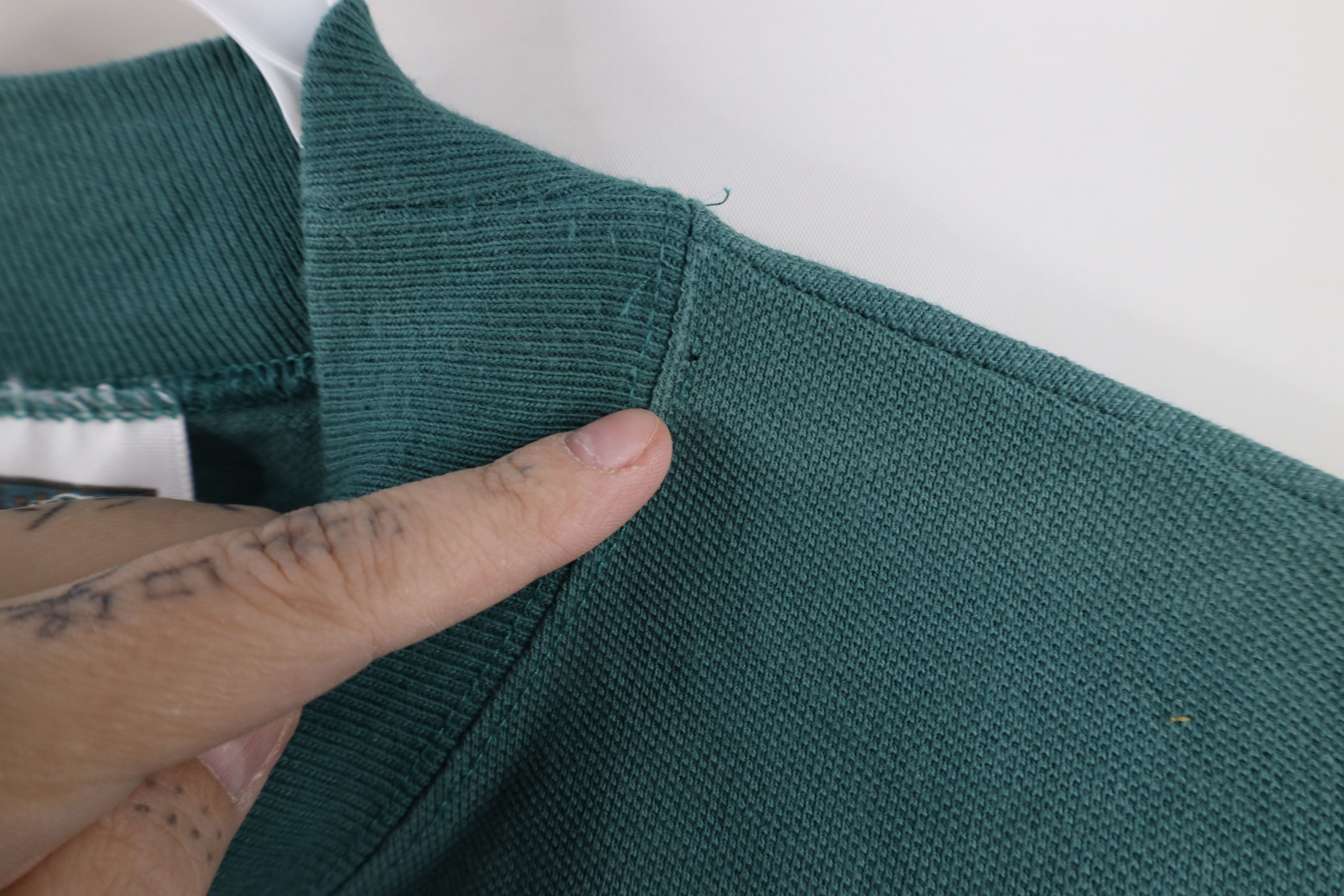 Vintage Vintage 90s Streetwear Pique Cotton Mock Neck T-Shirt USA Size US XXL / EU 58 / 5 - 8 Thumbnail