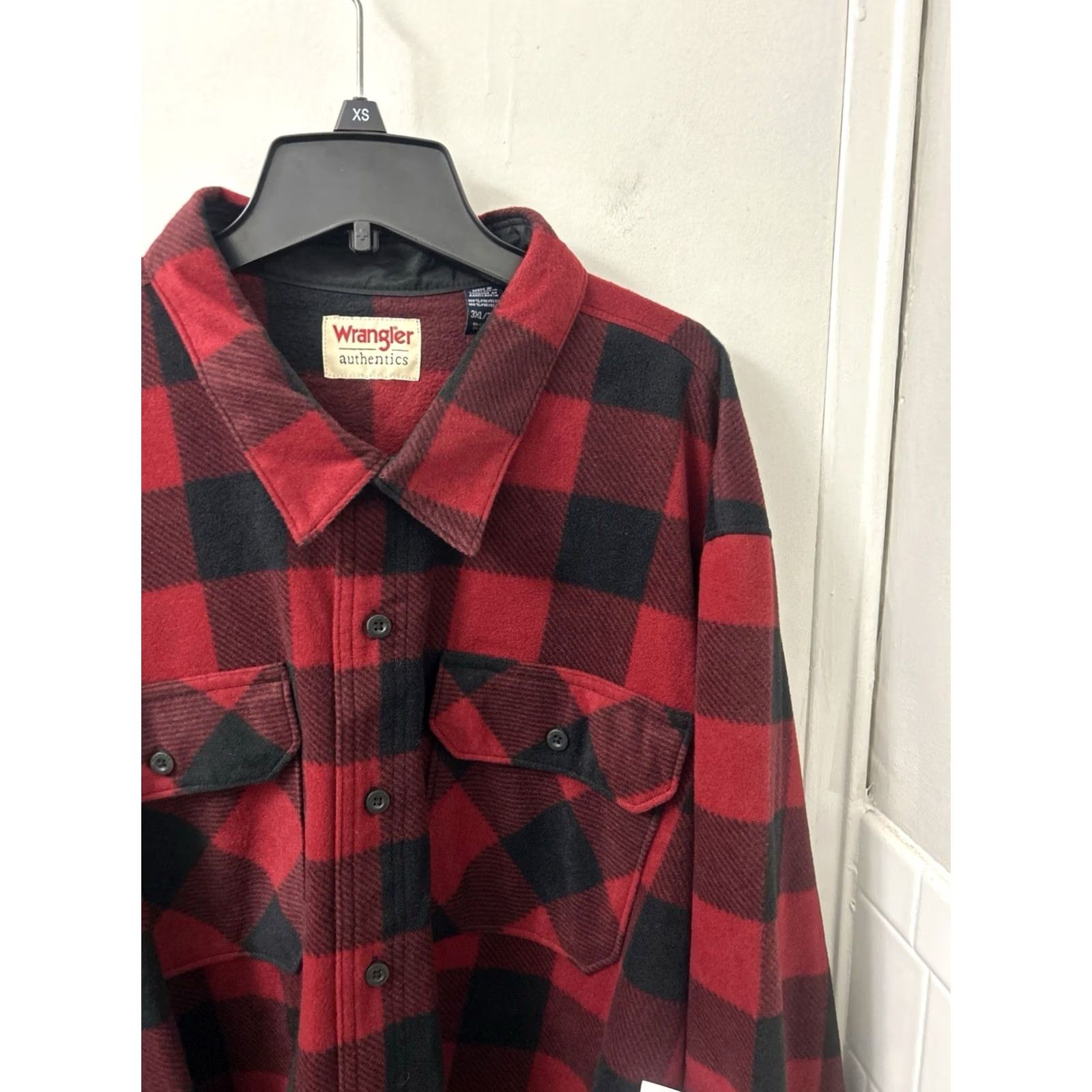 Wrangler VINTAGE? No. Wrangler Authentics Fleece Shirt Mens 3XL Red Black Buffalo Plaid L/S NWT Size US XXL / EU 58 / 5 - 6 Thumbnail