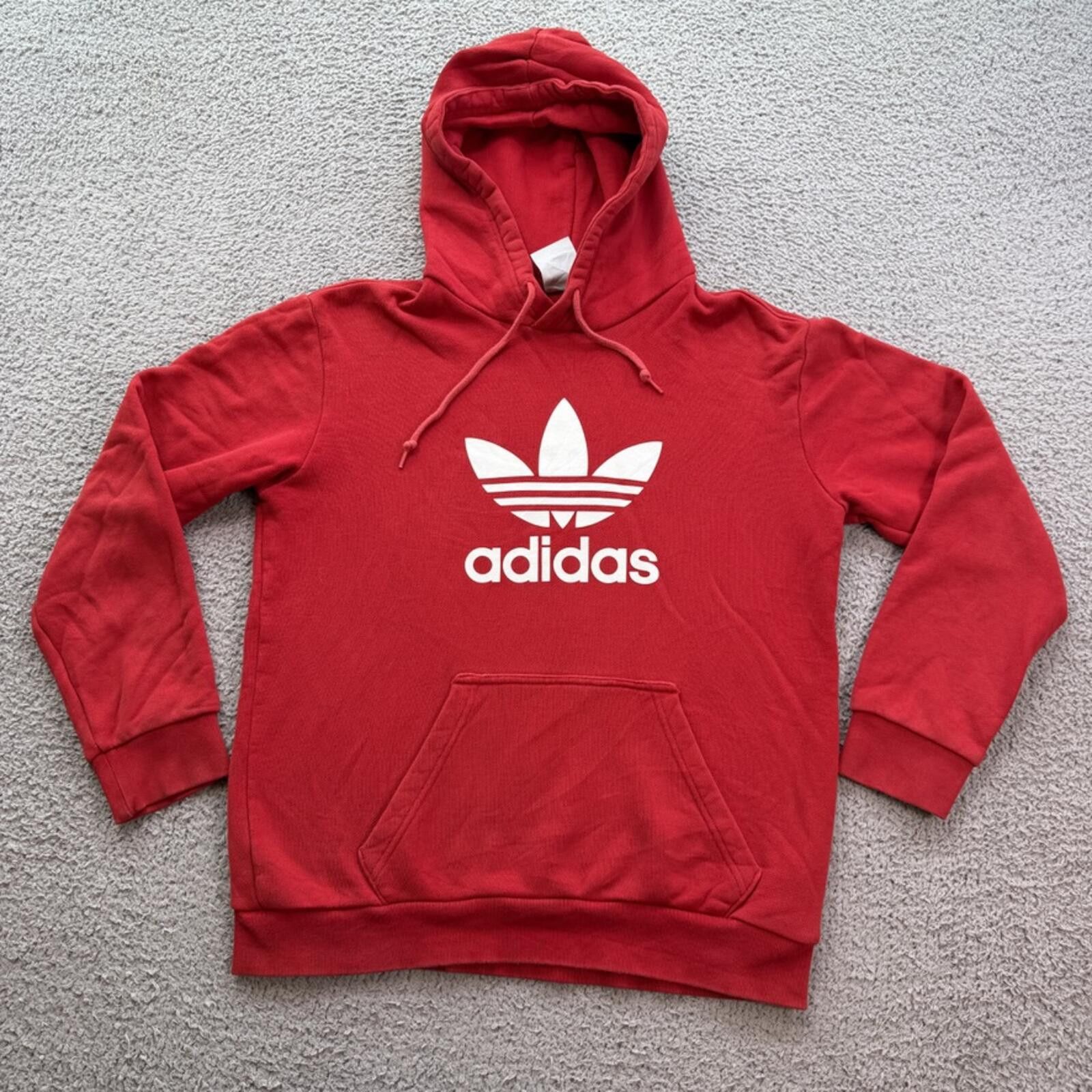Adidas Adidas Originals Trefoil Red Pullover Hoodie Sweatshirt Mens Size US S / EU 44-46 / 1 - 1 Thumbnail