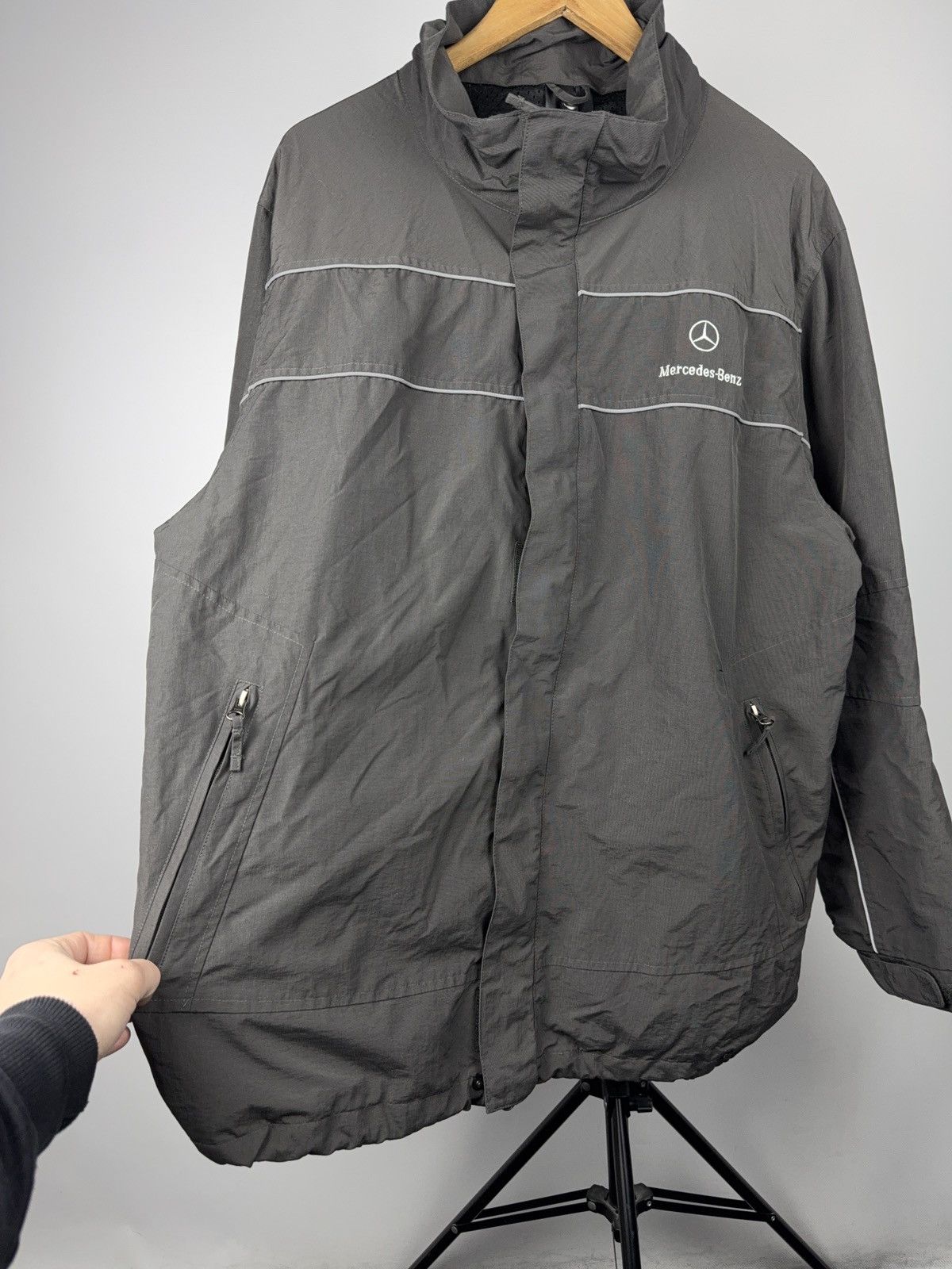 Mercedes-Benz 00s Racing Mercedes Benz Jacket Grey L Y2K Windbreaker Tech Size US L / EU 52-54 / 3 - 5 Thumbnail