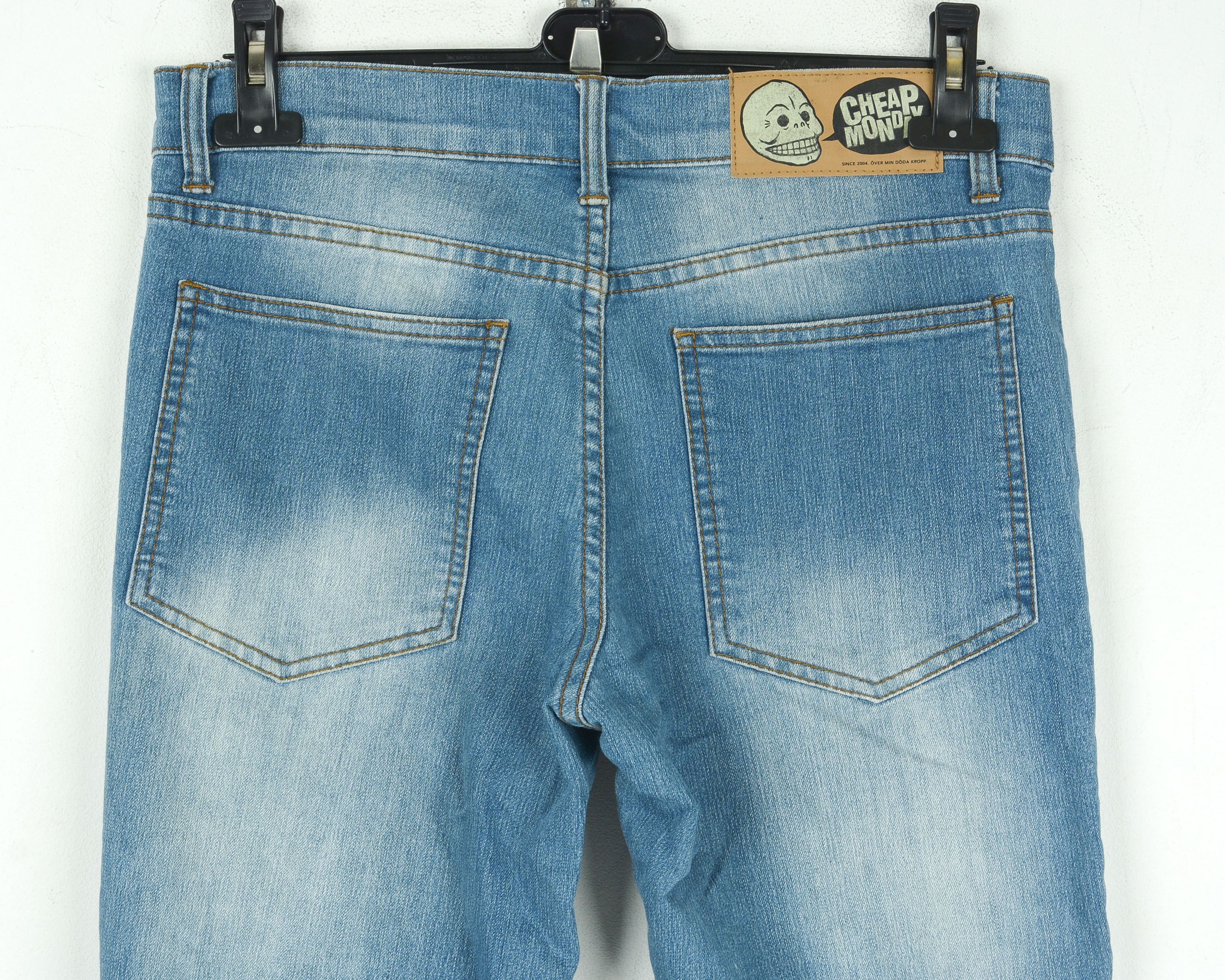 Cheap Monday Tight Upper Mid Blue W31 L34 Slim Skinny Jeans Denim Pants Size US 31 - 4 Thumbnail