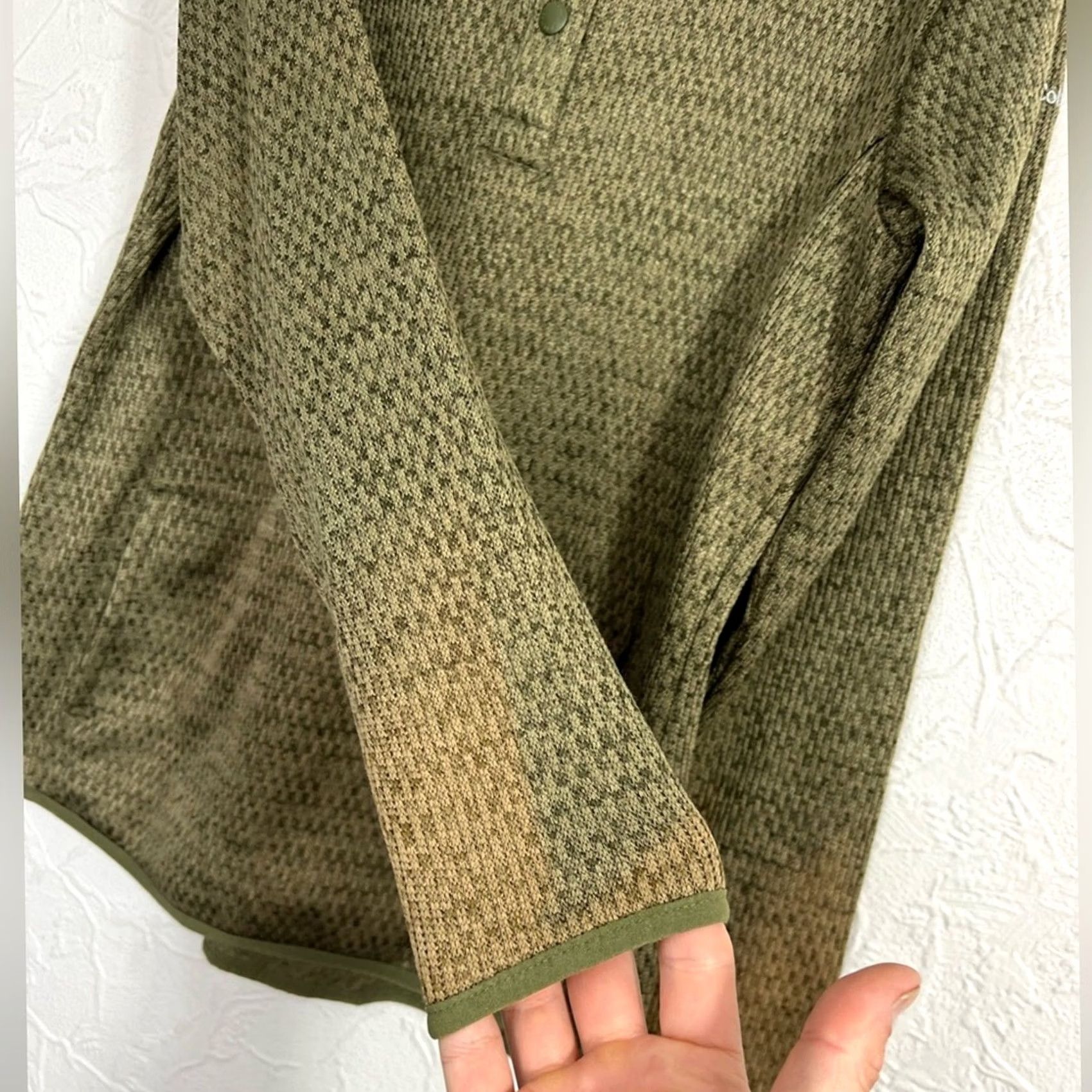 Vintage Columbia Hoodie Womens L Green Rosenblum Pullover 1/4 Snap Sweatshirt Hoody Size L / US 10 / IT 46 - 4 Thumbnail