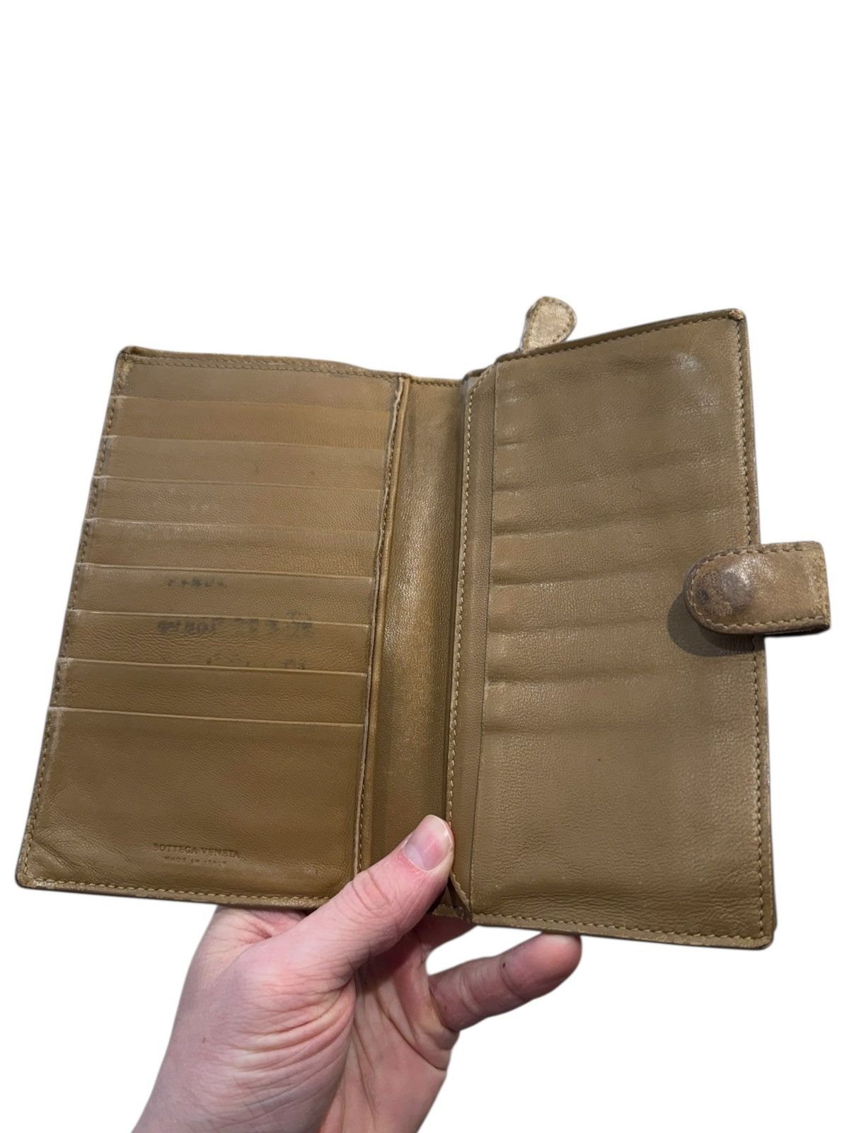 Bottega Veneta Bottega Veneta vintage quilted leather wallet beige Size ONE SIZE - 3 Thumbnail