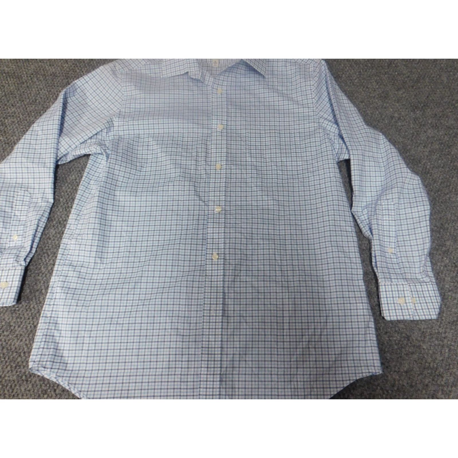 Croft & Barrow Croft & Barrow Shirt 16 Blue Plaid Button-Down Mens Regular Long Sleeve Cotton Button-Up Collared Vintage: No Size US L / EU 52-54 / 3 - 2 Thumbnail