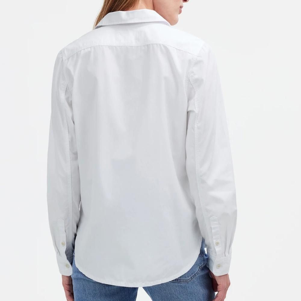 Madewell Madewell Denim Button-Up Shirt in Eyelet White Size XS / US 0-2 / IT 36-38 - 3 Thumbnail