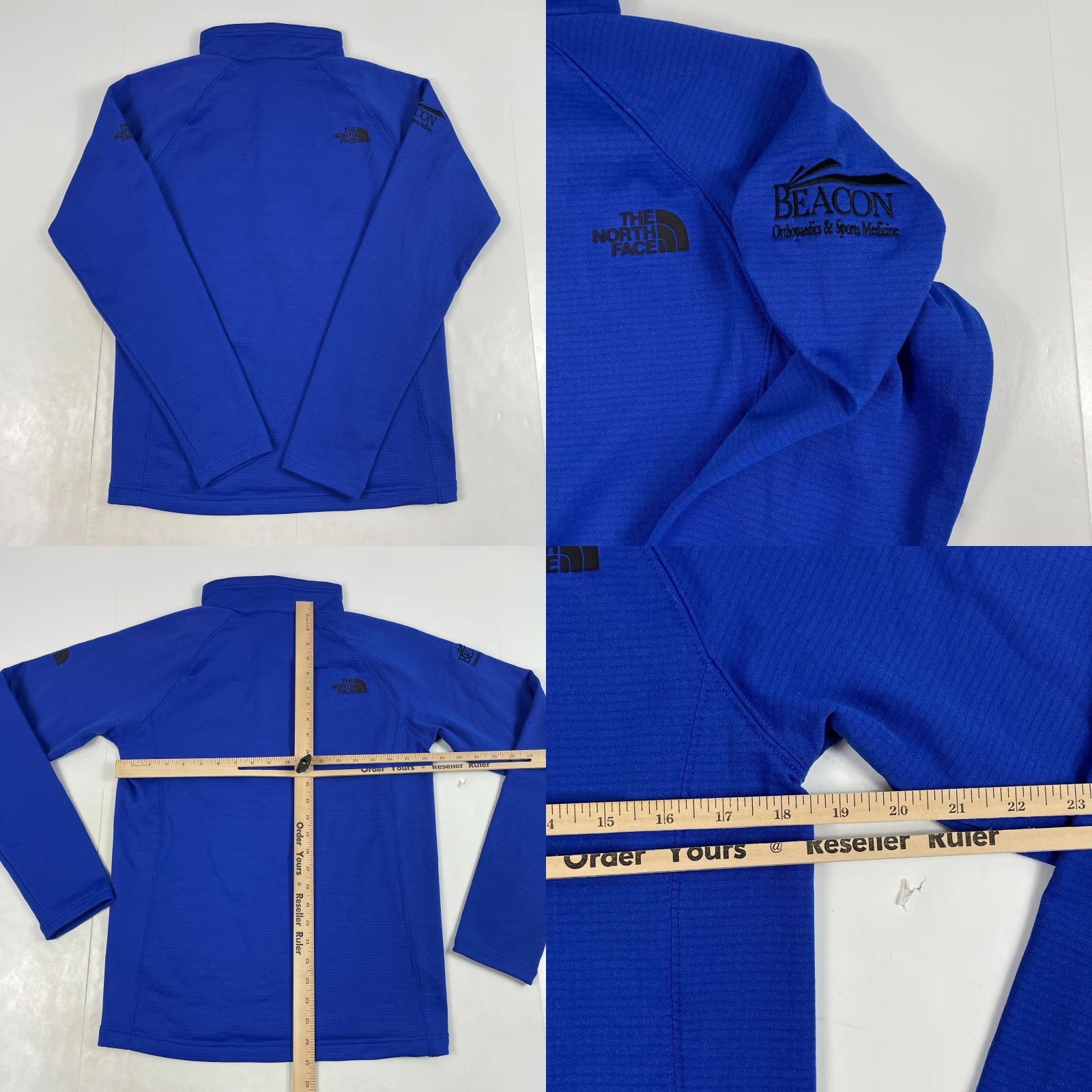 The North Face The North Face Jacket Mens Small Blue Grid Fleece 1/4 Zip Pullover Size US S / EU 44-46 / 1 - 8 Thumbnail