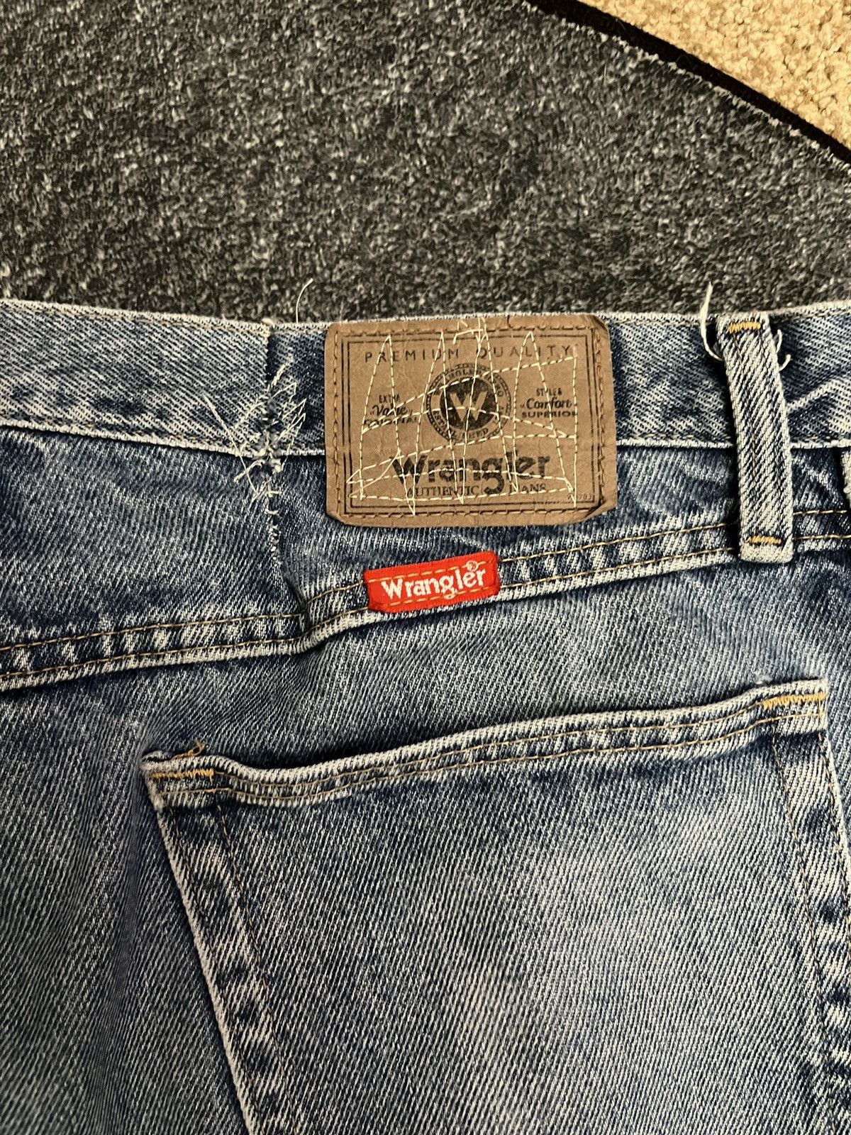 Japanese Brand × Vintage Custom Sewn Baggy Wideleg Wrangler Jeans Size US 33 - 5 Thumbnail