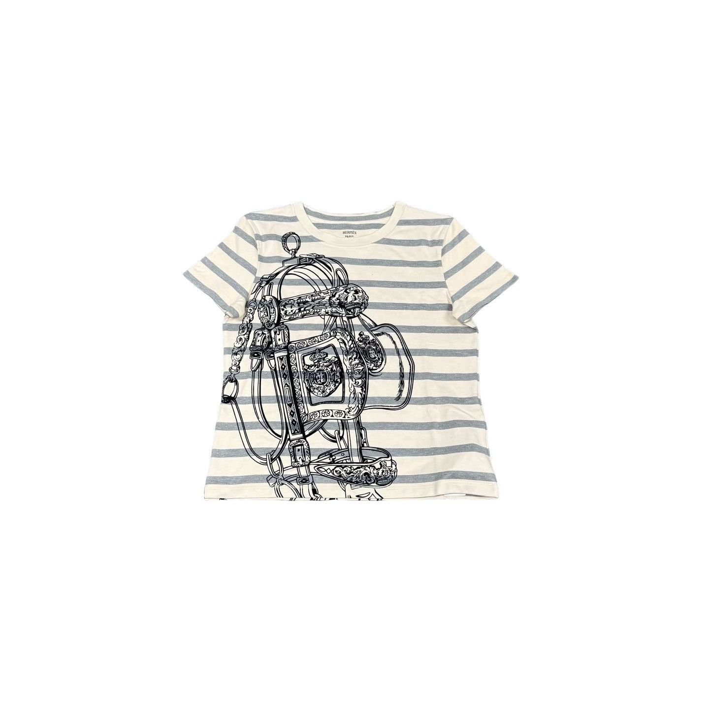 Hermes Hermes Striped Harness Print T-Shirt FR 38 Size S / US 4 / IT 40 - 1 Thumbnail