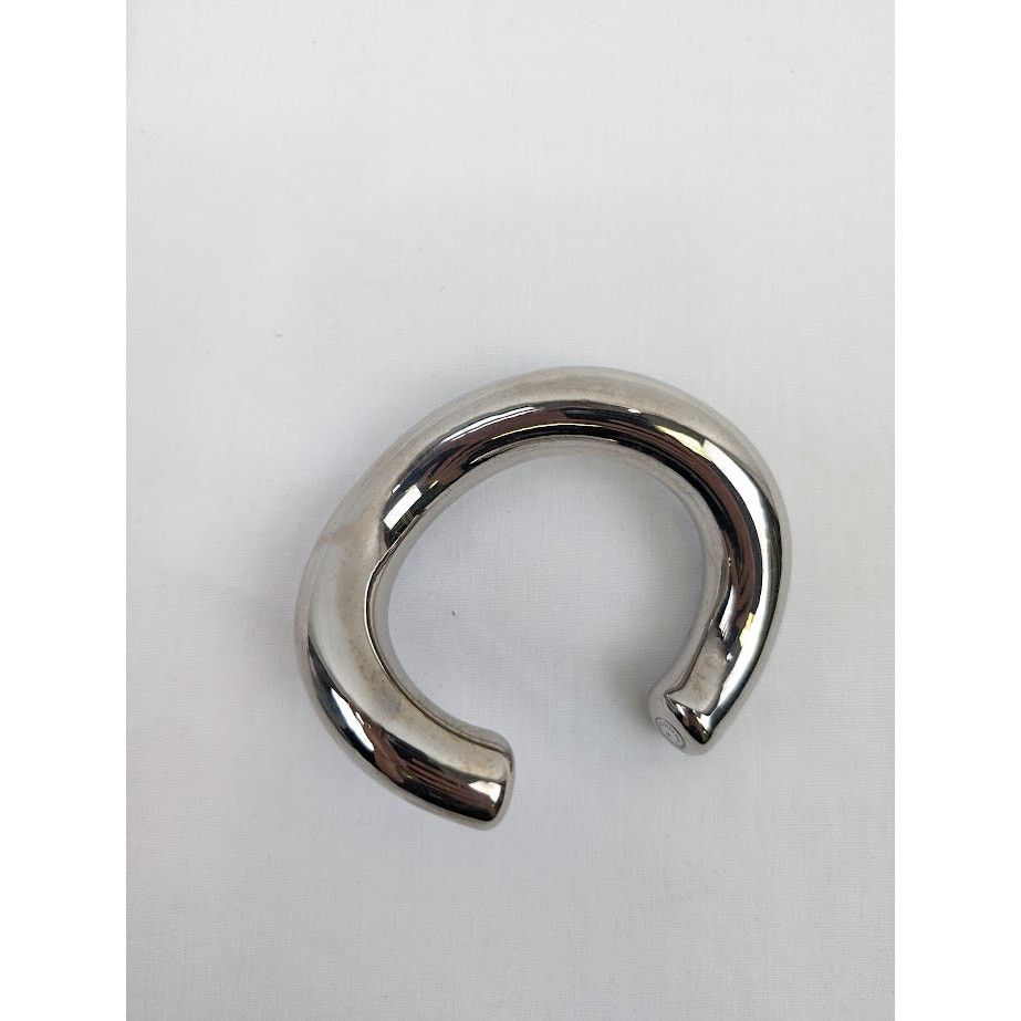 Balenciaga o1rshd1 Size: OS / C Shaped Bracelet in Silver Size ONE SIZE - 3 Thumbnail