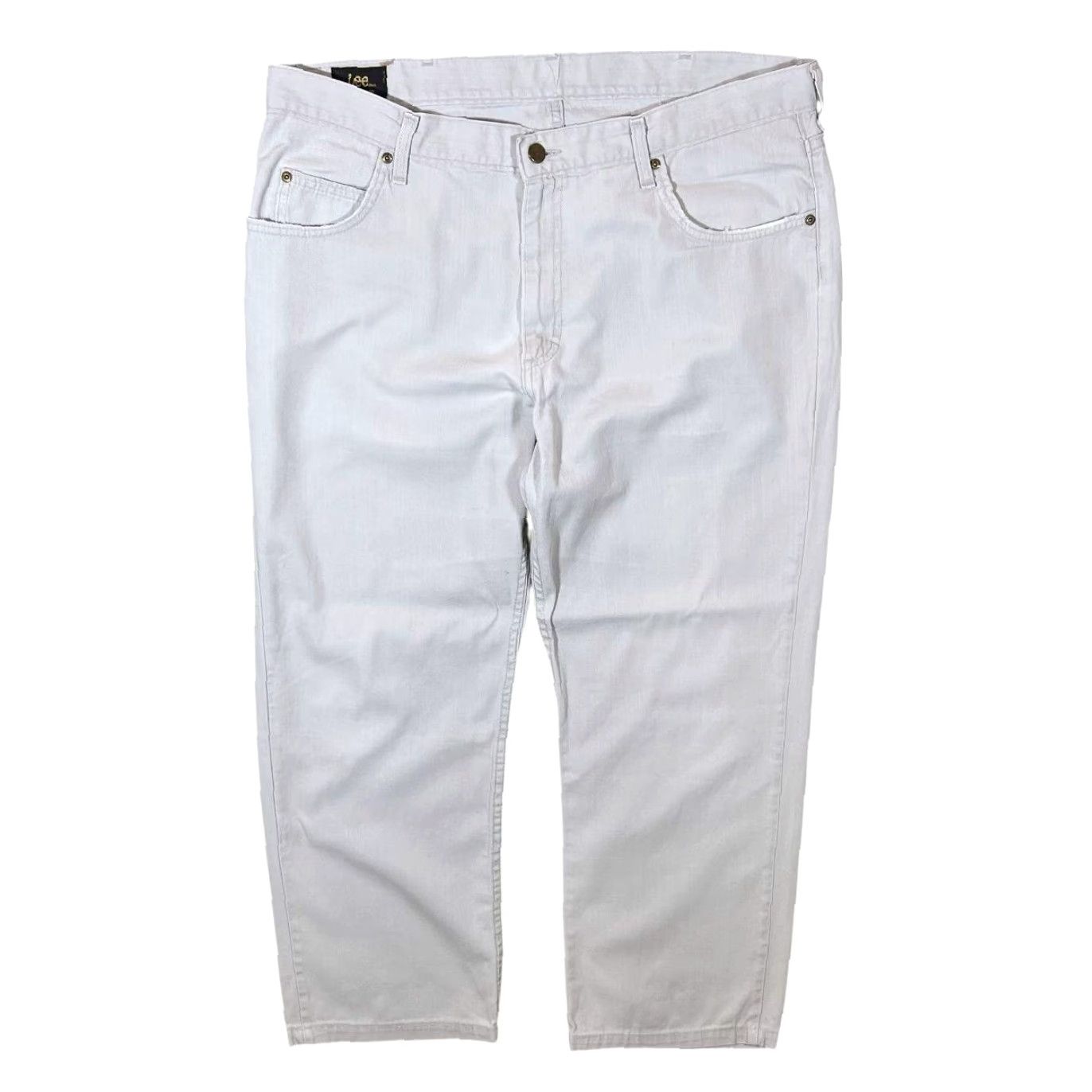 Lee VINTAGE Lee Brooklyn Denim Jeans Men's 38x30 Light Grey Straight Zip Fly 100% Cotton Malta Made Boys? Mens Size US 38 / EU 54 - 3 Thumbnail