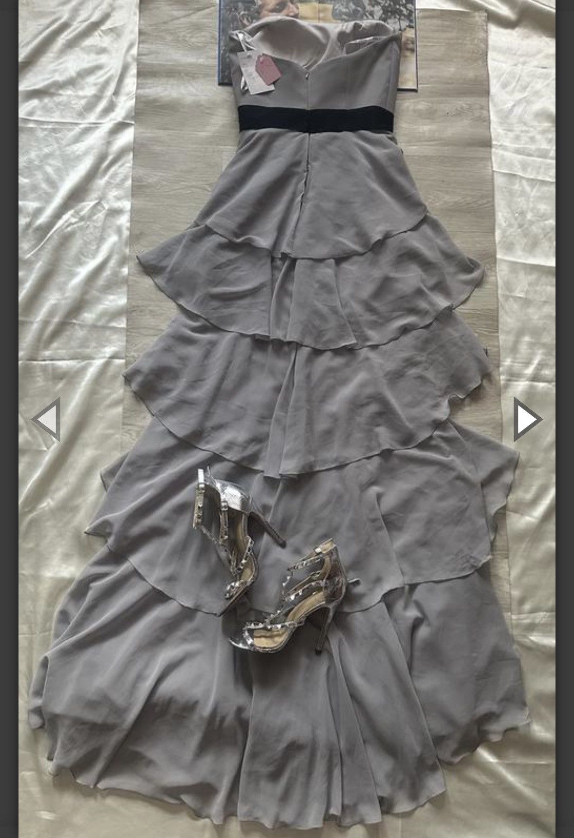 Badgley Mischka very beautiful dress with a train and cups Size XS / US 0-2 / IT 36-38 - 8 Thumbnail