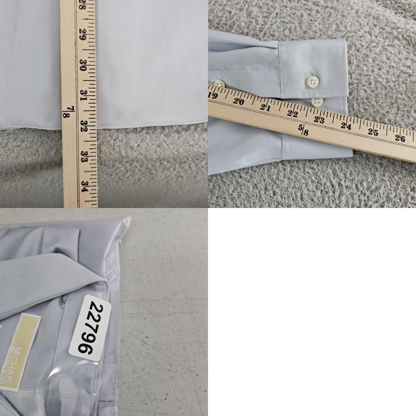 Michael Kors Michael Kors Shirt Mens 17 32/33 Non Iron Dress Button Up Long Sleeve Pocket Size 48R - 8 Thumbnail