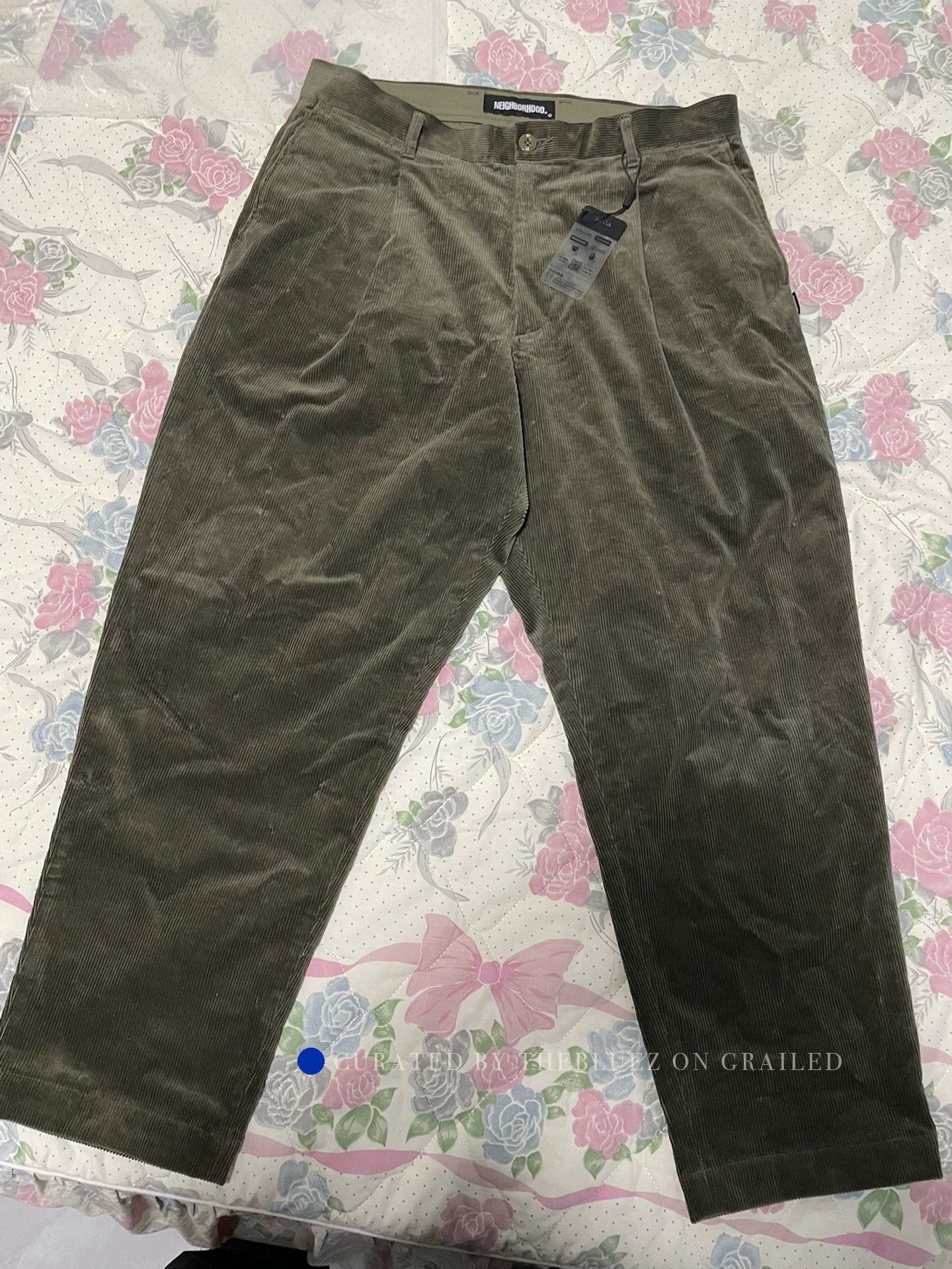 Neighborhood Olive Green Corduroy Casual Trousers Size US 34 / EU 50 - 1 Thumbnail