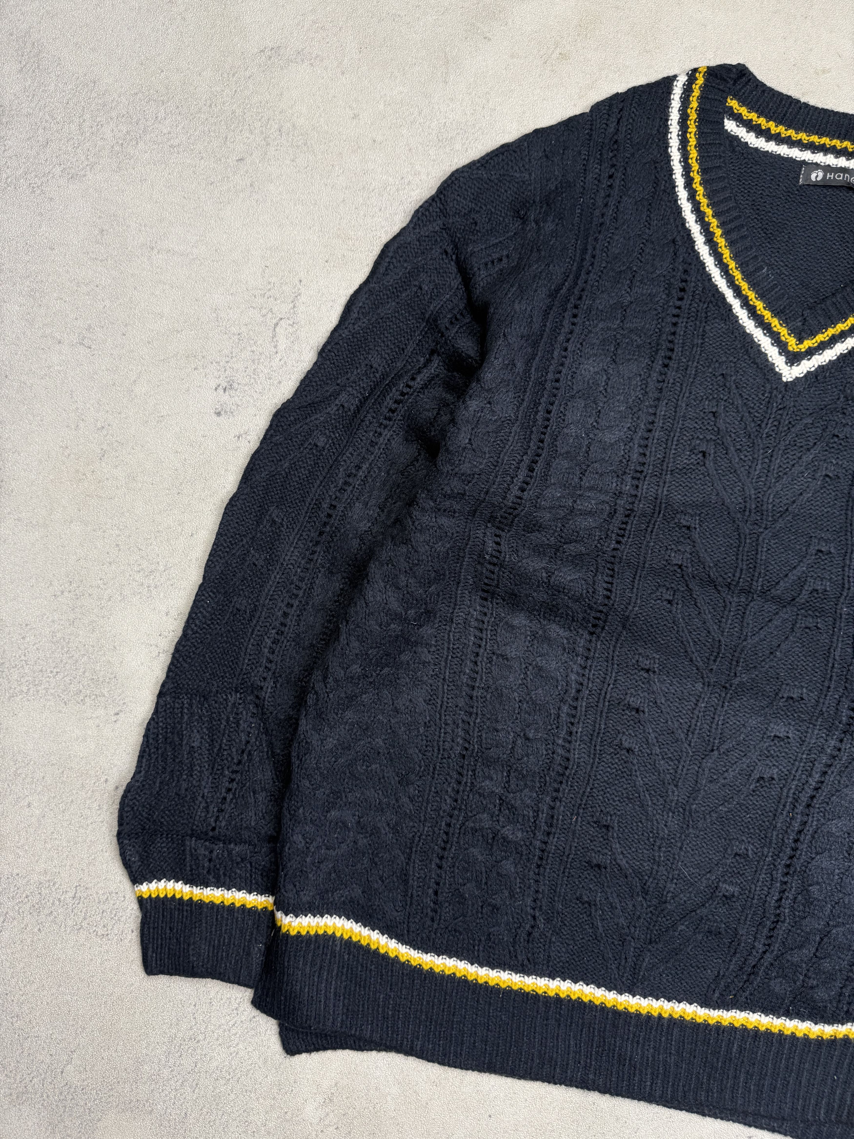 Hang Ten Vintage Hang Ten Cable Knit Cricket Sweater Size US S / EU 44-46 / 1 - 4 Thumbnail