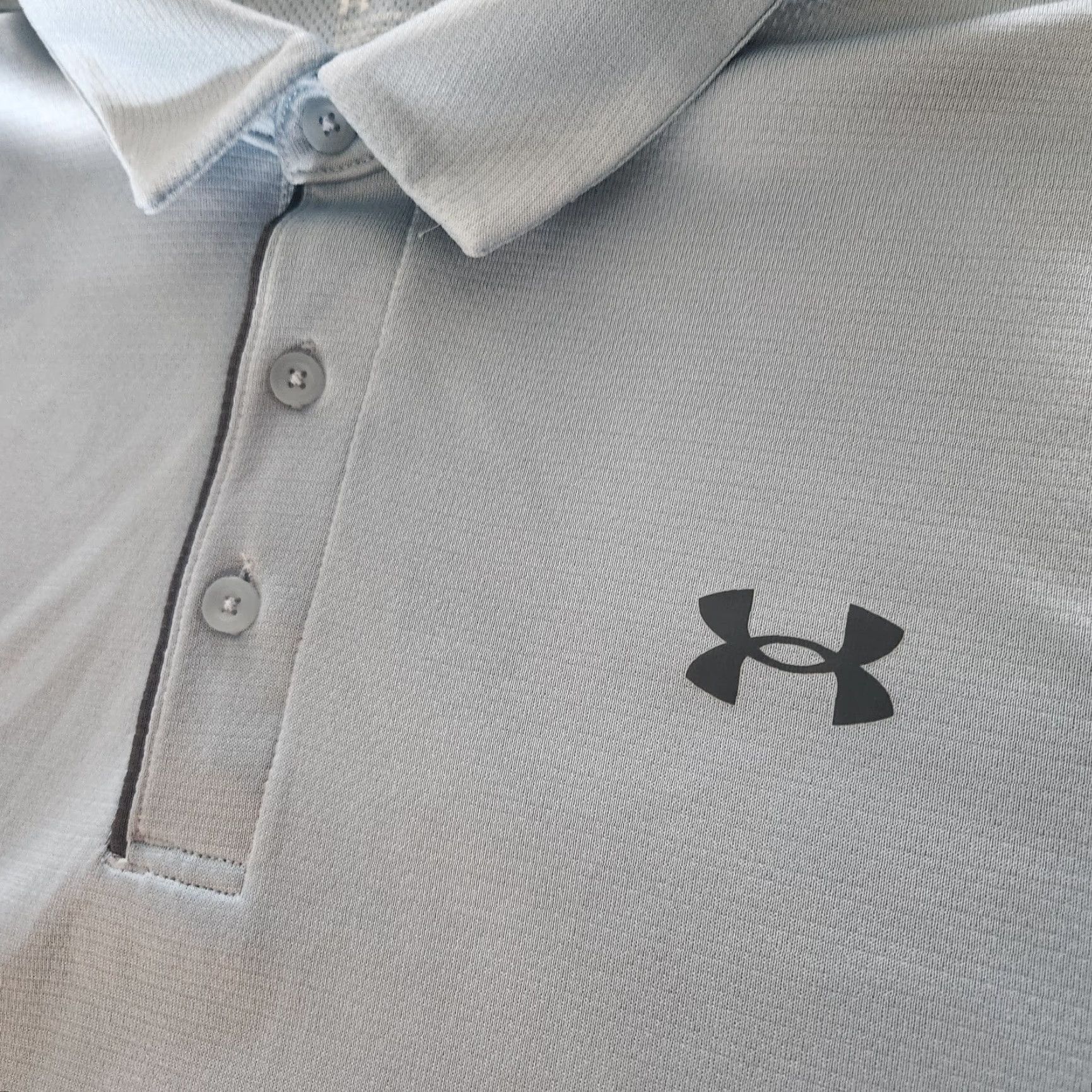 Under Armour Under Armour Golf Polo Shirt Mens Vented Short Sleeve Loose 2XL XXL Gray Silver Aerated Polo Men Golf Size US XXL / EU 58 / 5 - 2 Thumbnail