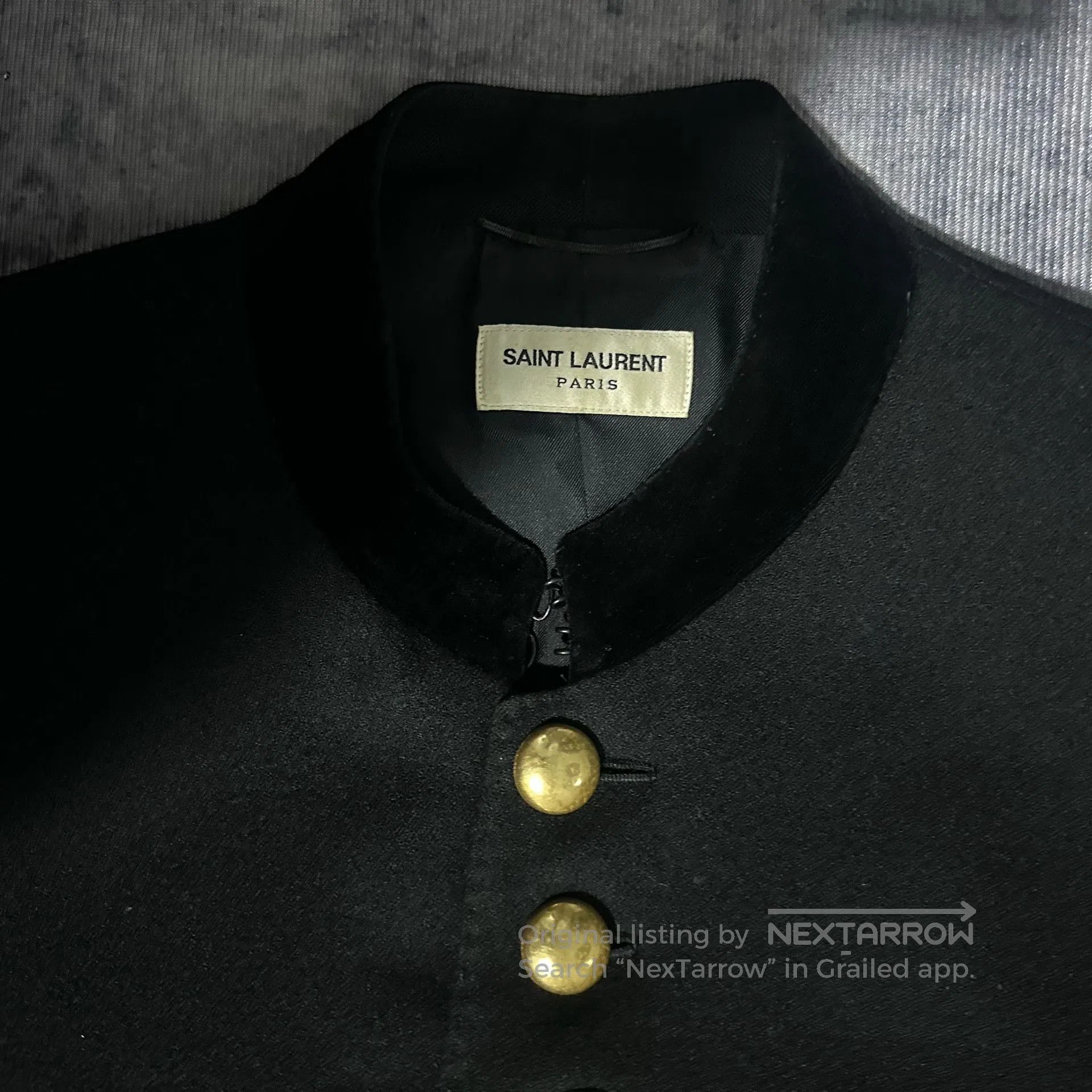 Hedi Slimane Saint Laurent 2016 Gold Button Mao Suit. Size US M / EU 48-50 / 2 - 5 Thumbnail