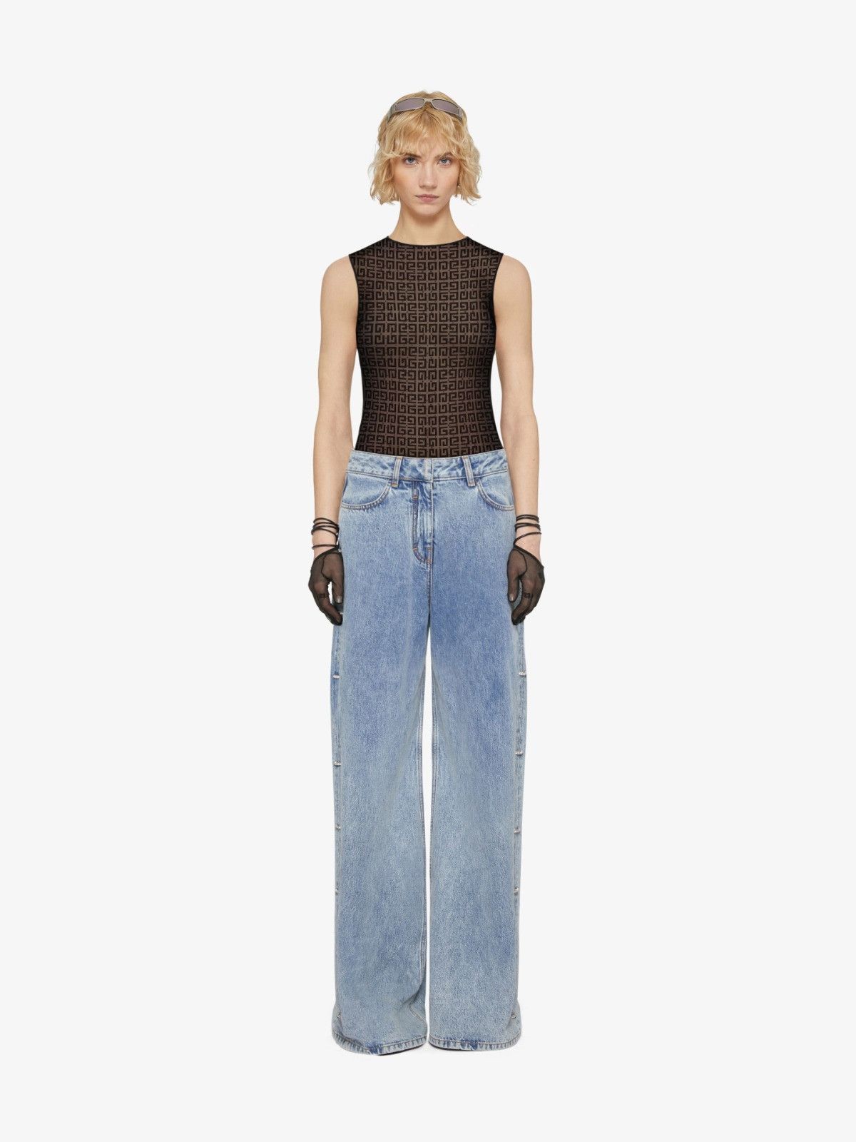 Givenchy o1mle0325 Sleeveless Bodysuit in Black Size L / US 10 / IT 46 - 2 Thumbnail