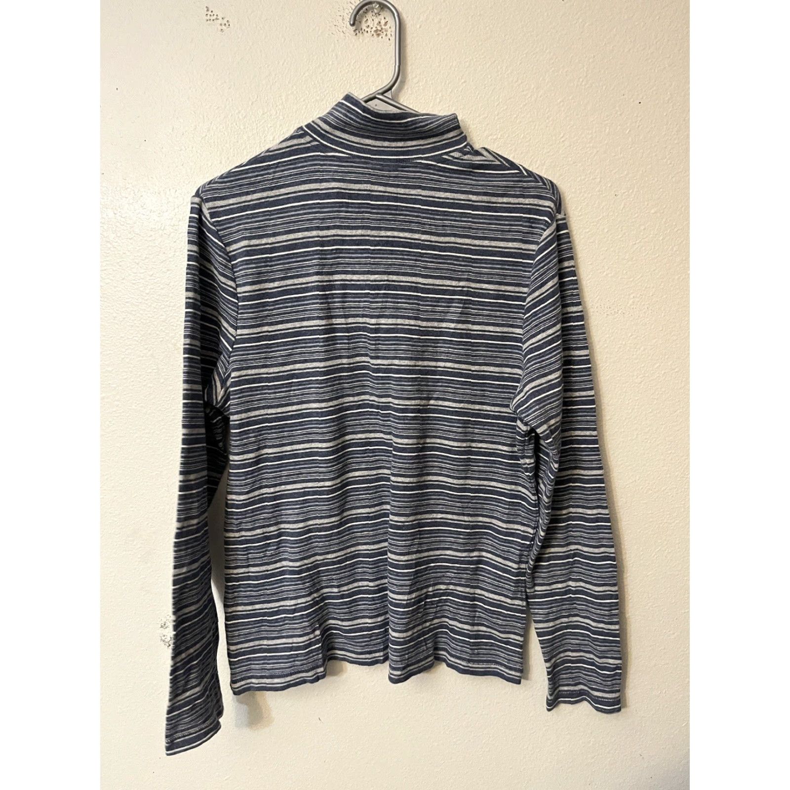 Croft & Barrow Croft & Barrow Women’s XL Blue Knit Top Long Sleeve Turtleneck Snap Pockets Pullover Casual Sleeve Cotton Polyester Size XL / US 12-14 / IT 48-50 - 3 Thumbnail