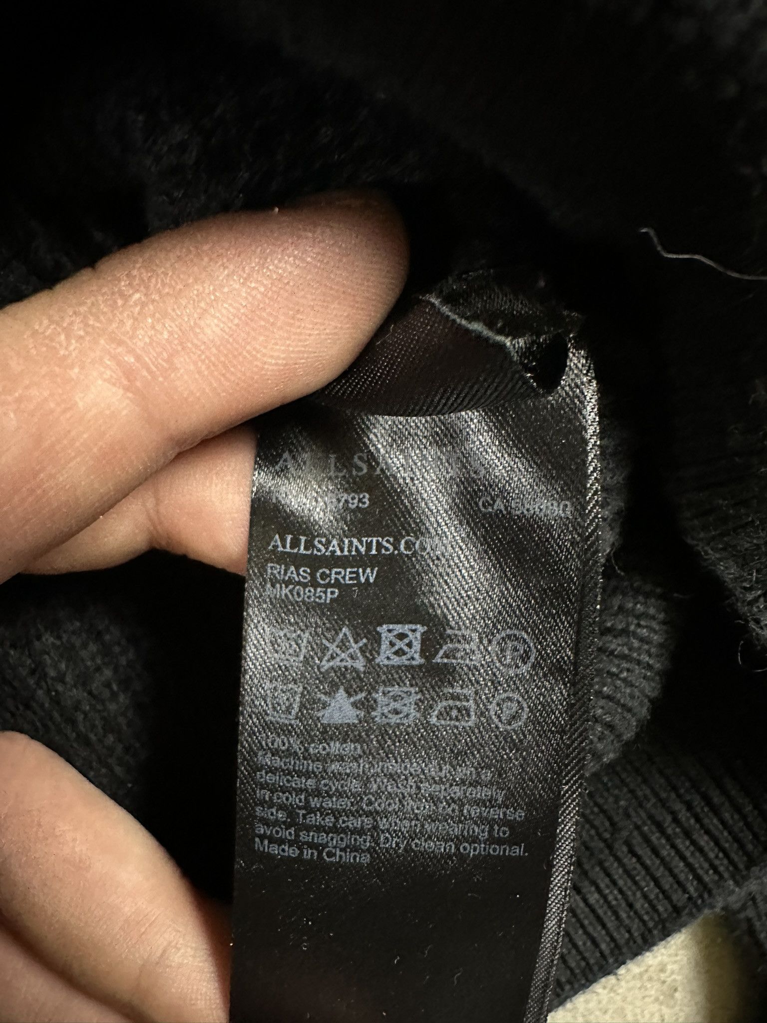 Allsaints Allsaints Cotton Boxy Logo Knit Sweater Size US L / EU 52-54 / 3 - 14 Thumbnail