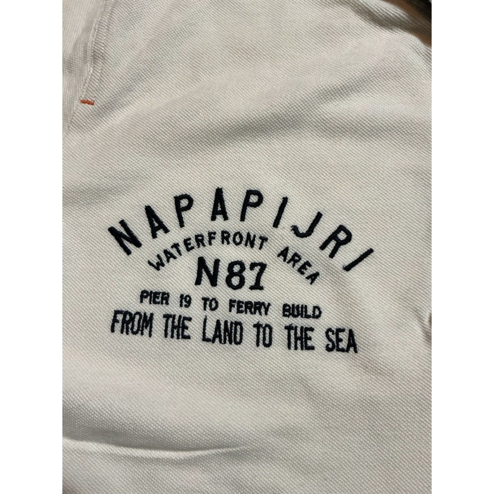Napapijri Napapijri Polo Shirt S/S N87 Waterfront Area Land To The Sea San Francisco White Large Mens Size US L / EU 52-54 / 3 - 5 Thumbnail