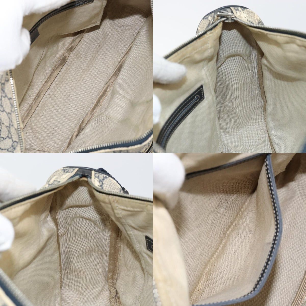 Gucci GUCCI GG Supreme Shoulder Bag Pvc Navy Gold Size ONE SIZE - 12 Thumbnail
