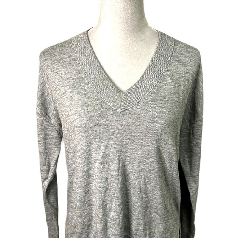 Treasure & Bond Treasure & Bond Sweater Relaxed Fit V-Neck Gray Women's XS Size XS / US 0-2 / IT 36-38 - 3 Thumbnail