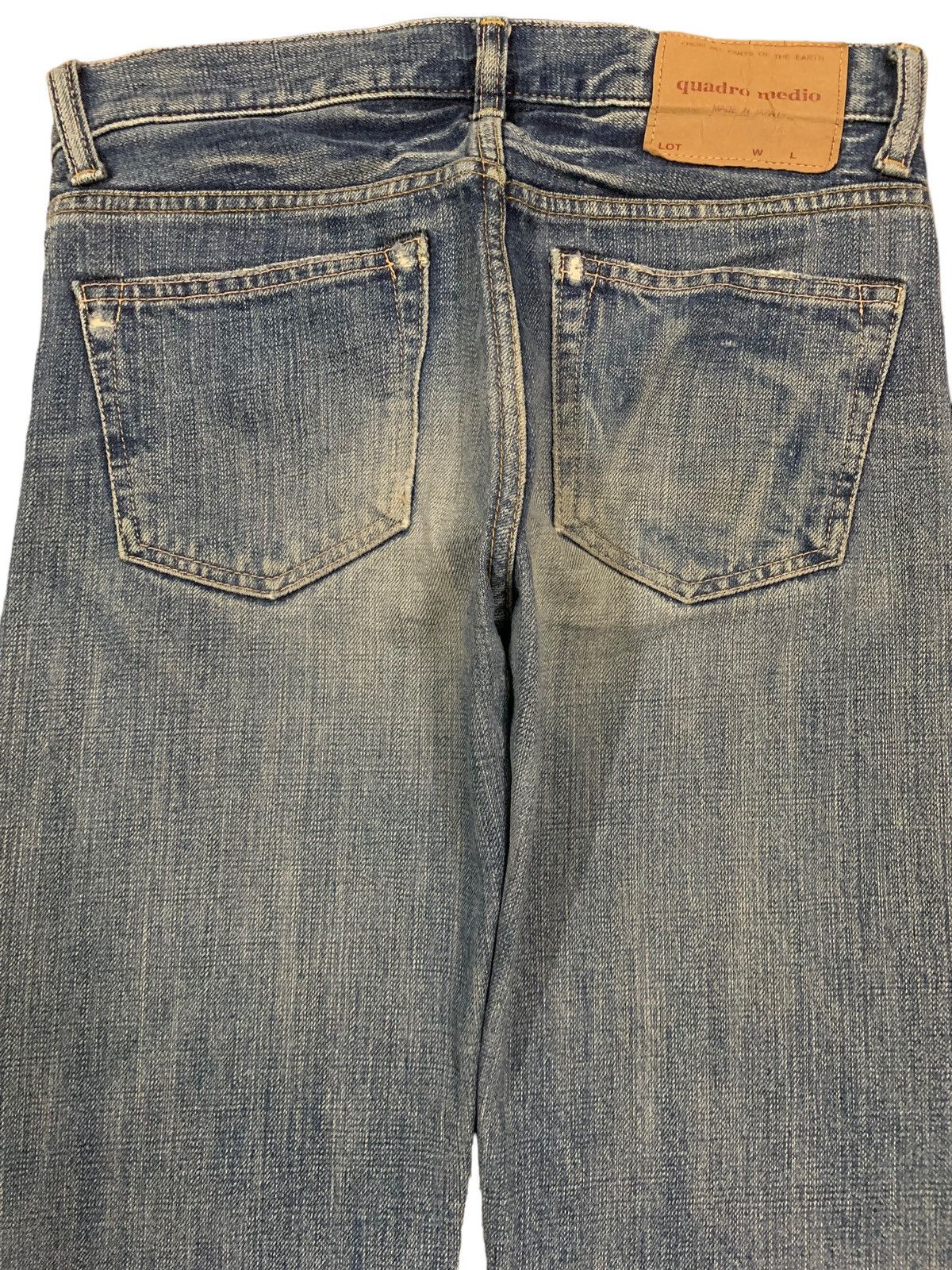 Japanese Brand Vintage Y2K Quadro Medio Button Fly Distressed Grunge Jeans Size US 29 - 10 Thumbnail