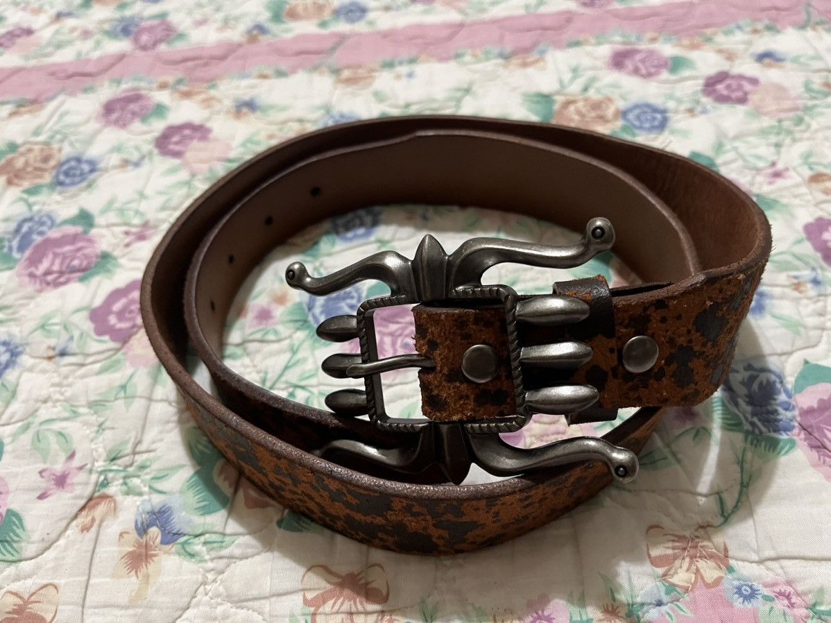 RRL Ralph Lauren RRL OCTOPUS BELT kulit dubuk gila Size 36 - 1 Thumbnail