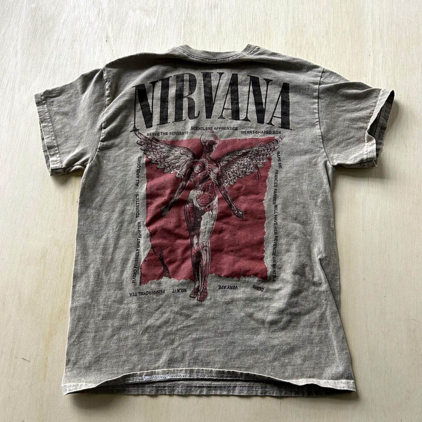Vintage Nirvana In Utero Shirt Mens M Gray Graphic Tee T-Shirt Size US M / EU 48-50 / 2 - 6 Thumbnail