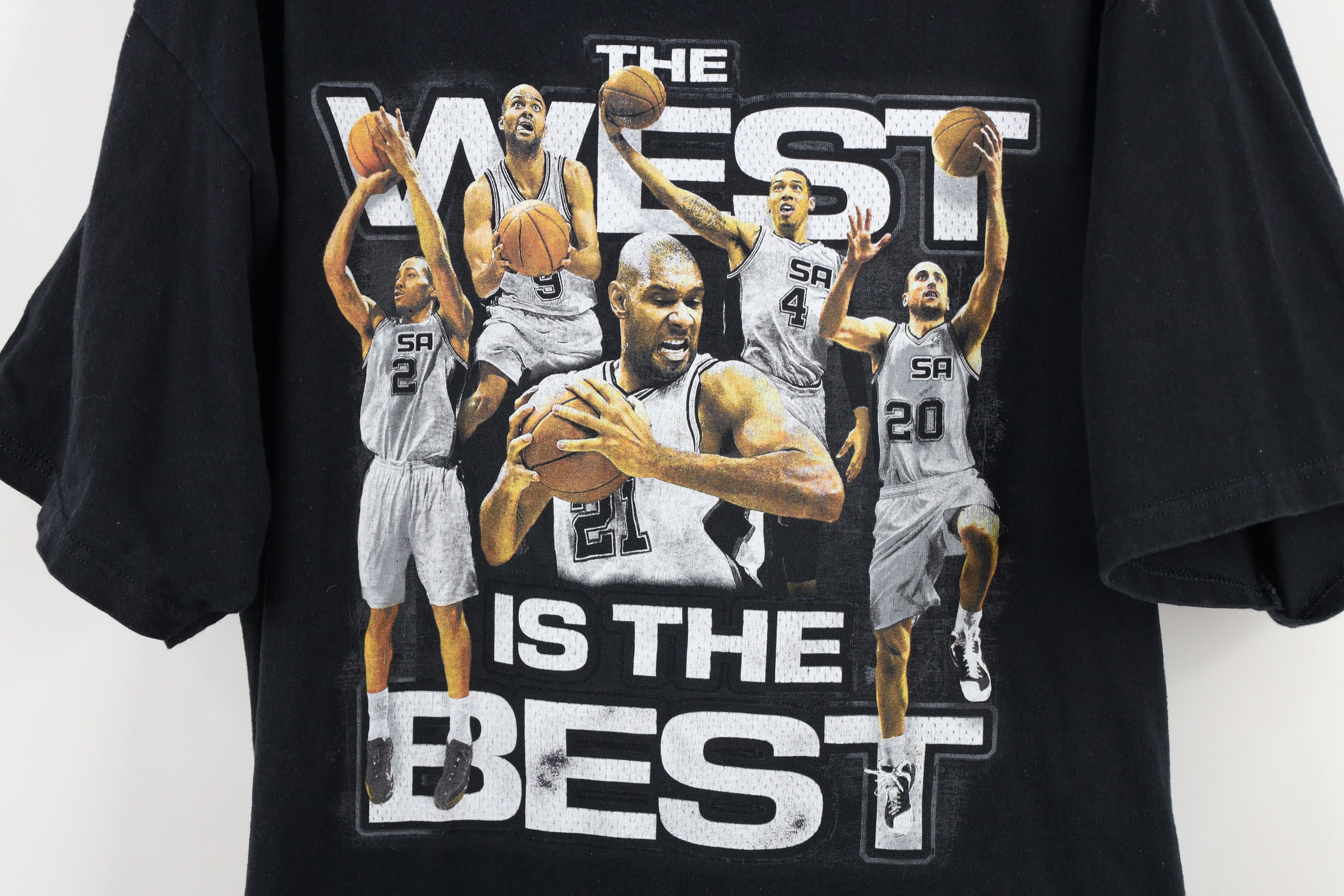 Vintage Vintage Y2K West Is the Best San Antonio Spurs T-Shirt Black Size US XXL / EU 58 / 5 - 4 Thumbnail