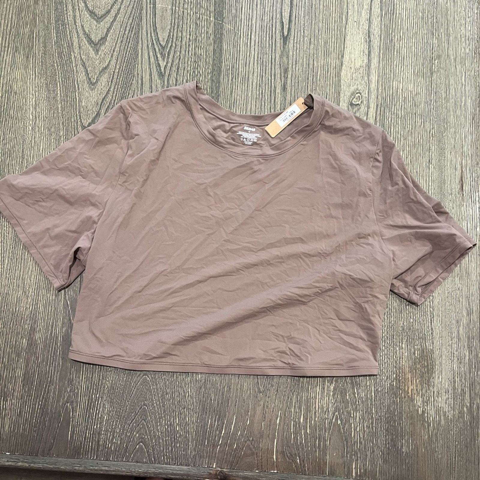 SKIMS NWT Skims Fits Everybody Super Cropped T-Shirt Umber 4X Size 4XL / US 24-26 - 1 Thumbnail