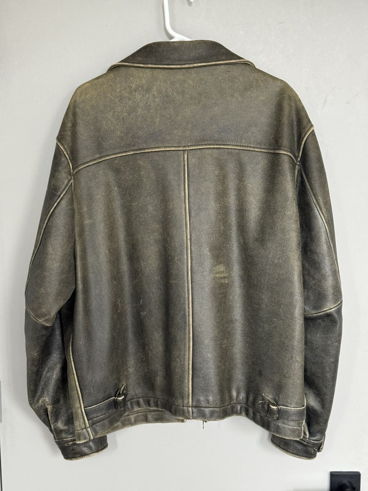 City Streets Vintage Heavy Leather Jacket Size US L / EU 52-54 / 3 - 4 Thumbnail