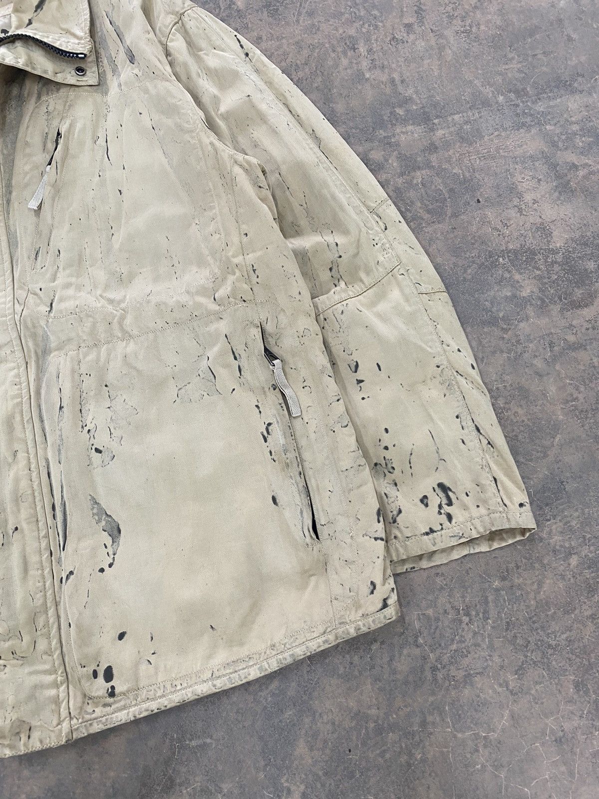 C.P. Company VINTAGE C.P. COMPANY WAXED PAINT SPLATTER ZIPPER JACKET Size US L / EU 52-54 / 3 - 4 Thumbnail
