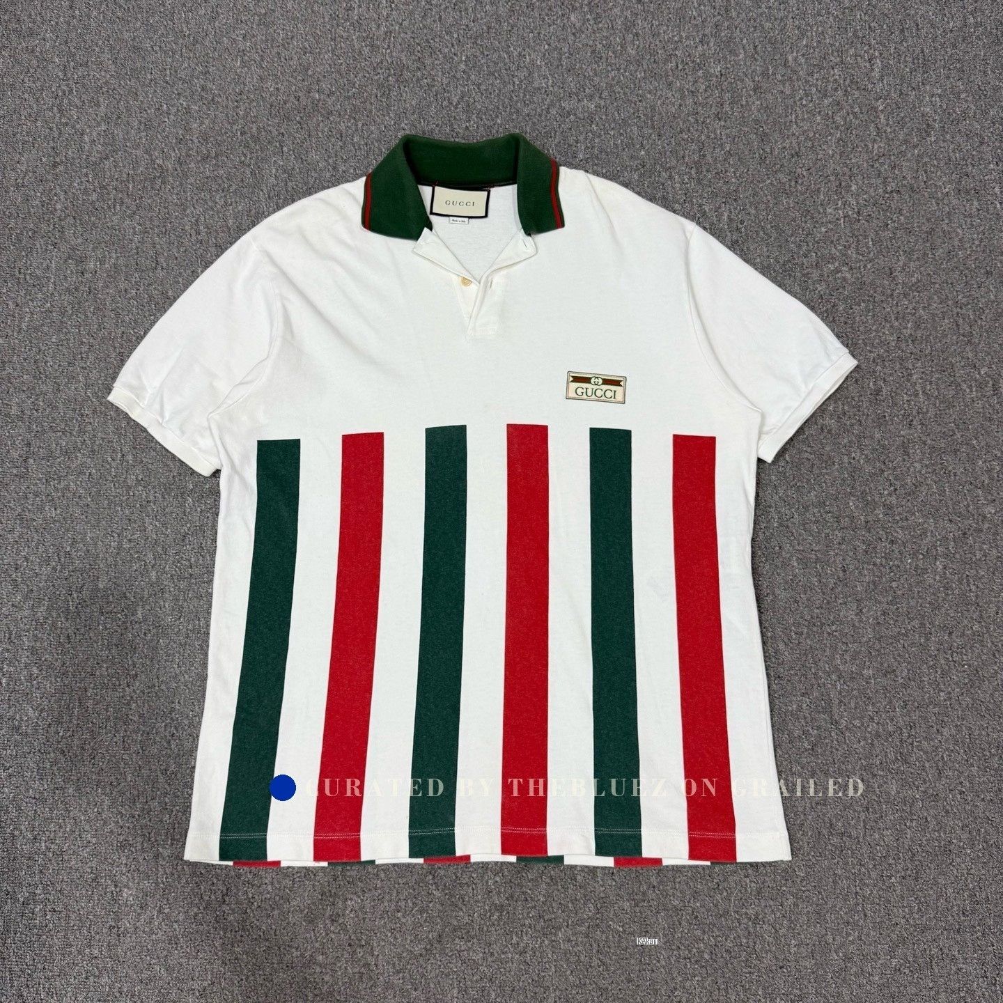 Gucci Gucci Classic Stripe Web Short-Sleeve Polo Size US L / EU 52-54 / 3 - 1 Thumbnail