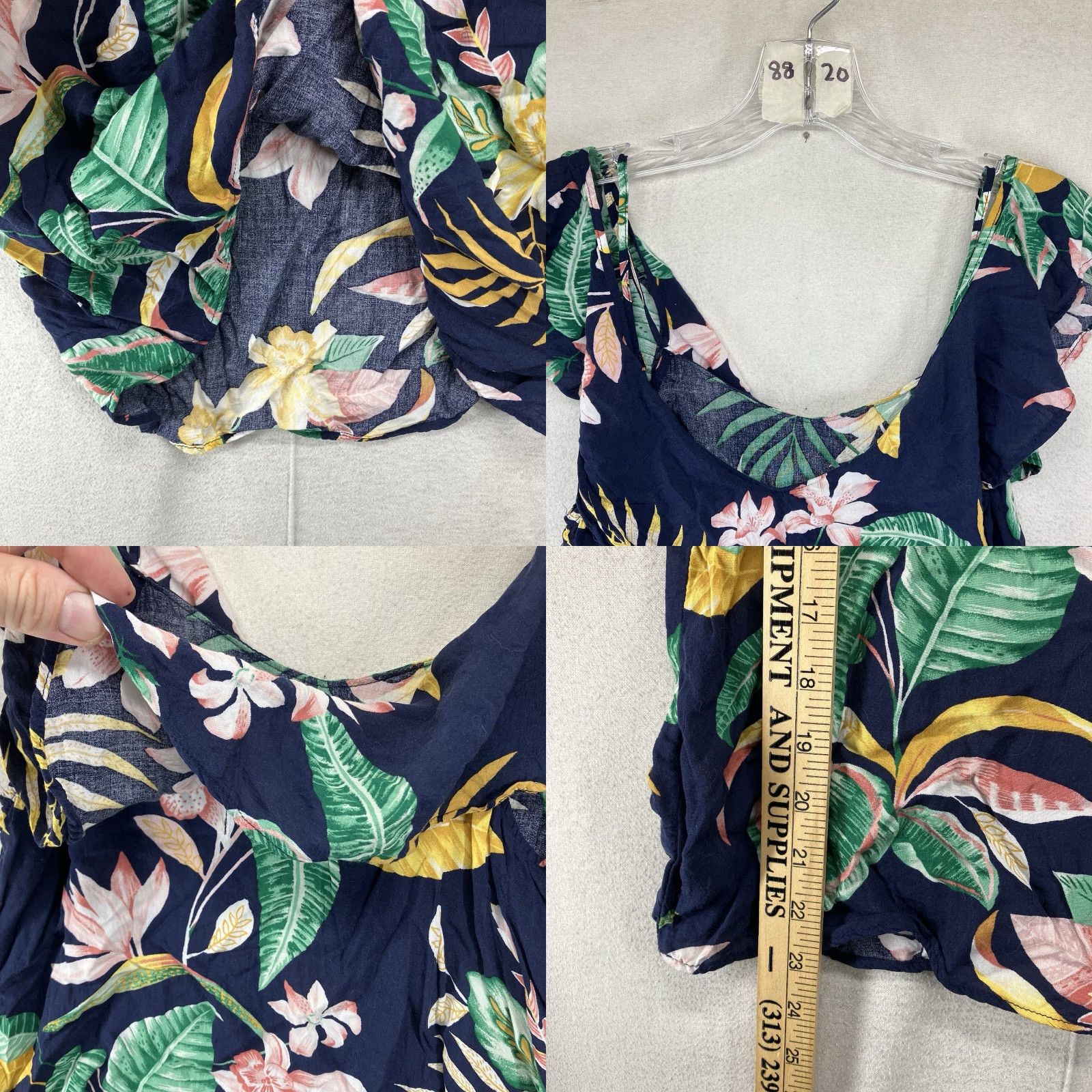 Old Navy Old Navy Women's Blouse XS Floral Hawaiian Summer Casual Flutter Sleeve Rayon 90s Multicolor Size XS / US 0-2 / IT 36-38 - 8 Thumbnail