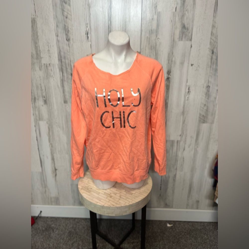 Other Holy Chic Orange Long Sleeve Pullover Sweater Size L Size L / US 10 / IT 46 - 1 Thumbnail