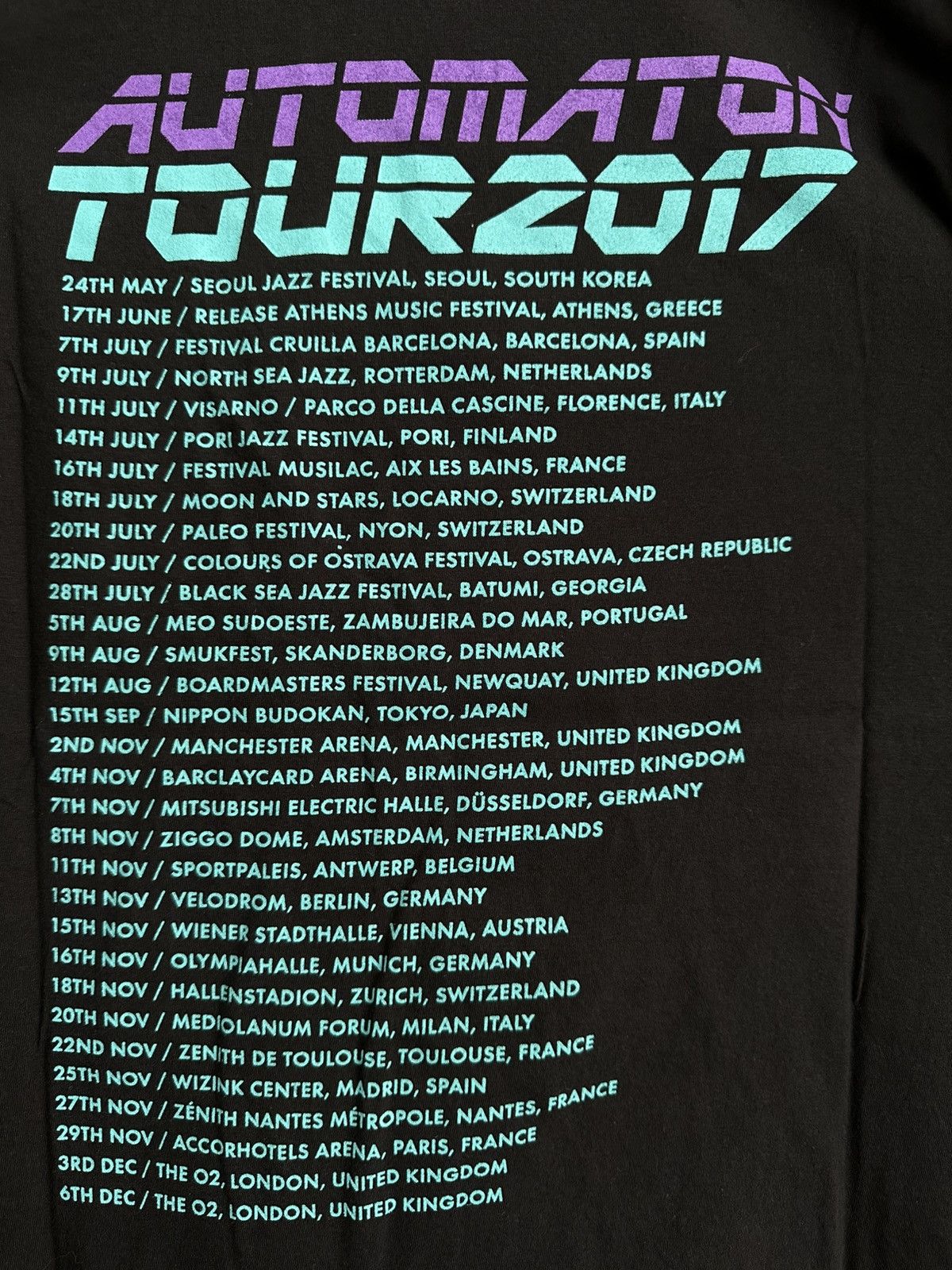 Band Tees Jamiroquai 2017 Tour Shirt Size US L / EU 52-54 / 3 - 5 Thumbnail